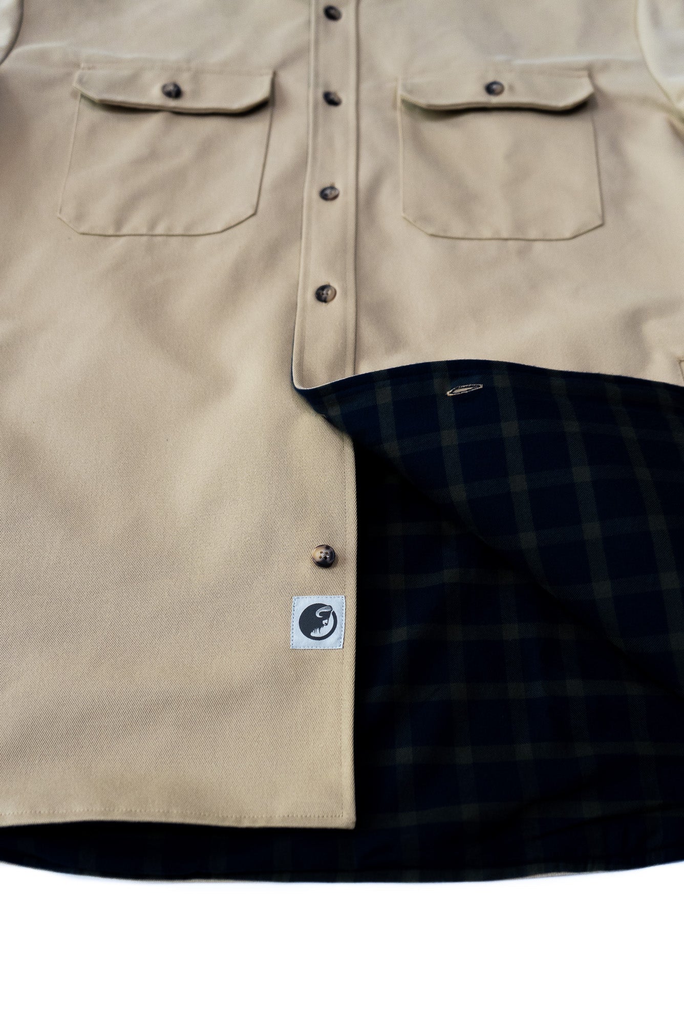 Lined Yukon Flannel Shirt Jacket, Tan MuskOx Flannels