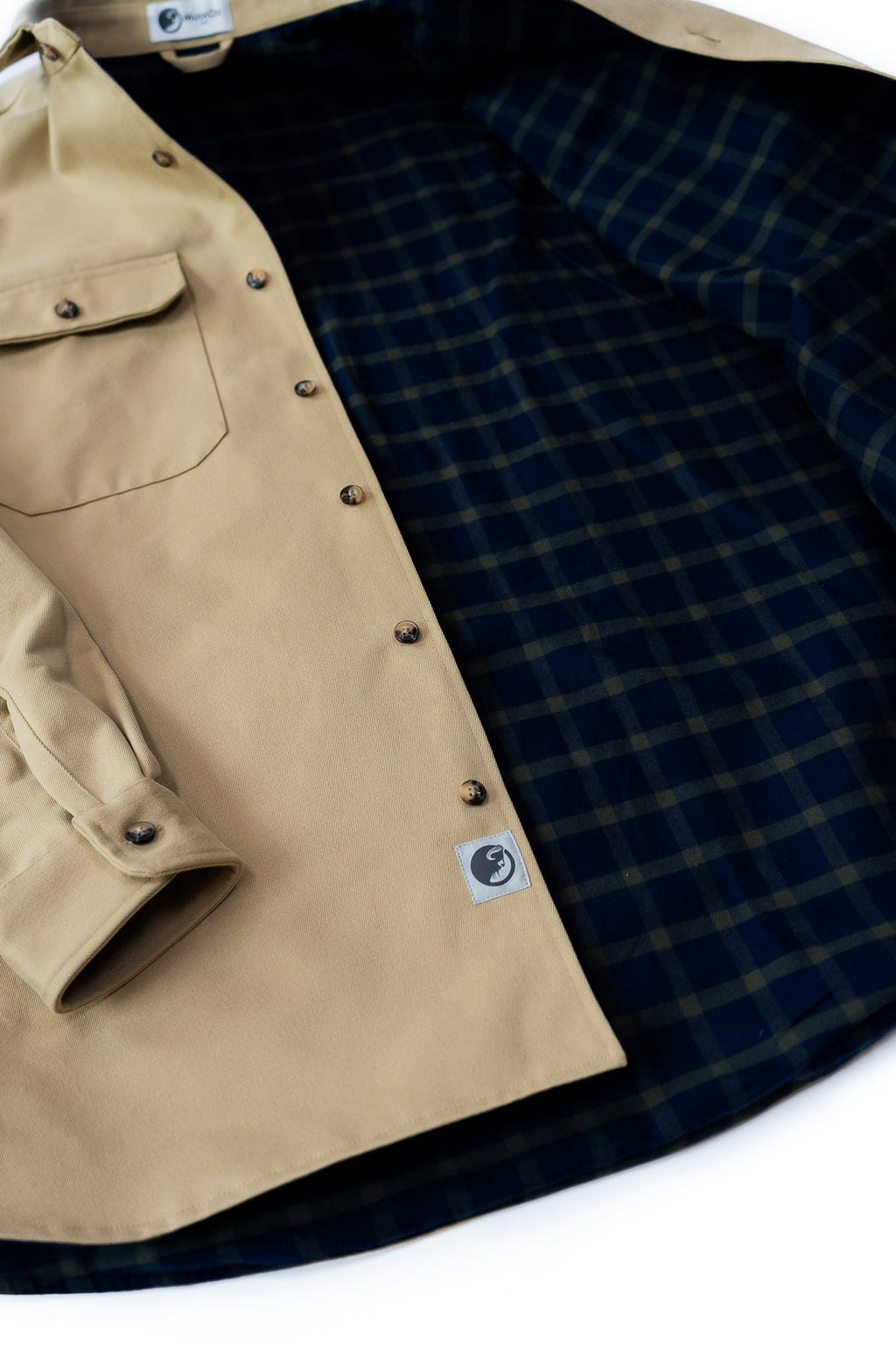 Lined Yukon Flannel Shirt Jacket, Tan MuskOx Flannels