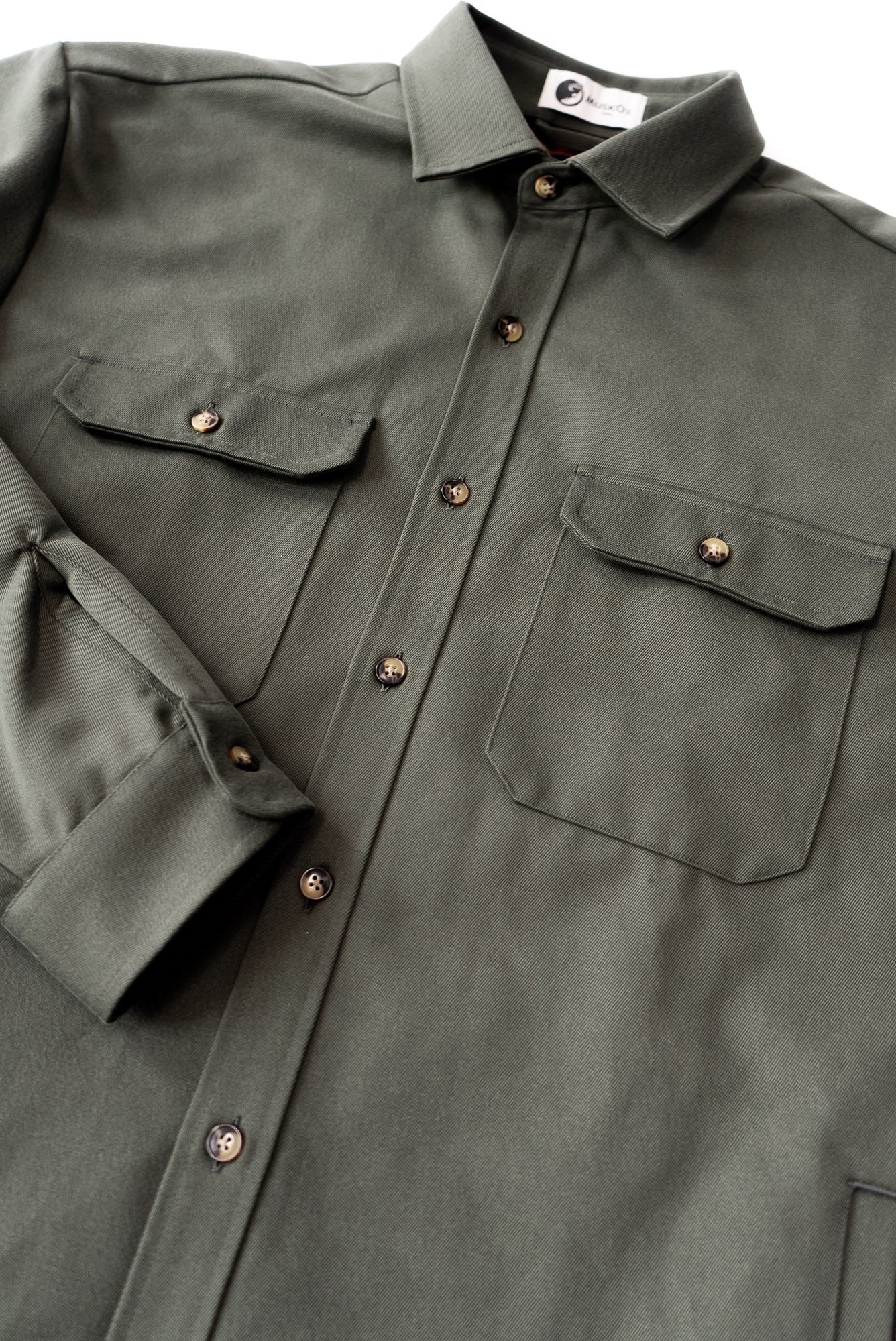 Lined Yukon Flannel Shirt Jacket, Olive MuskOx Flannels