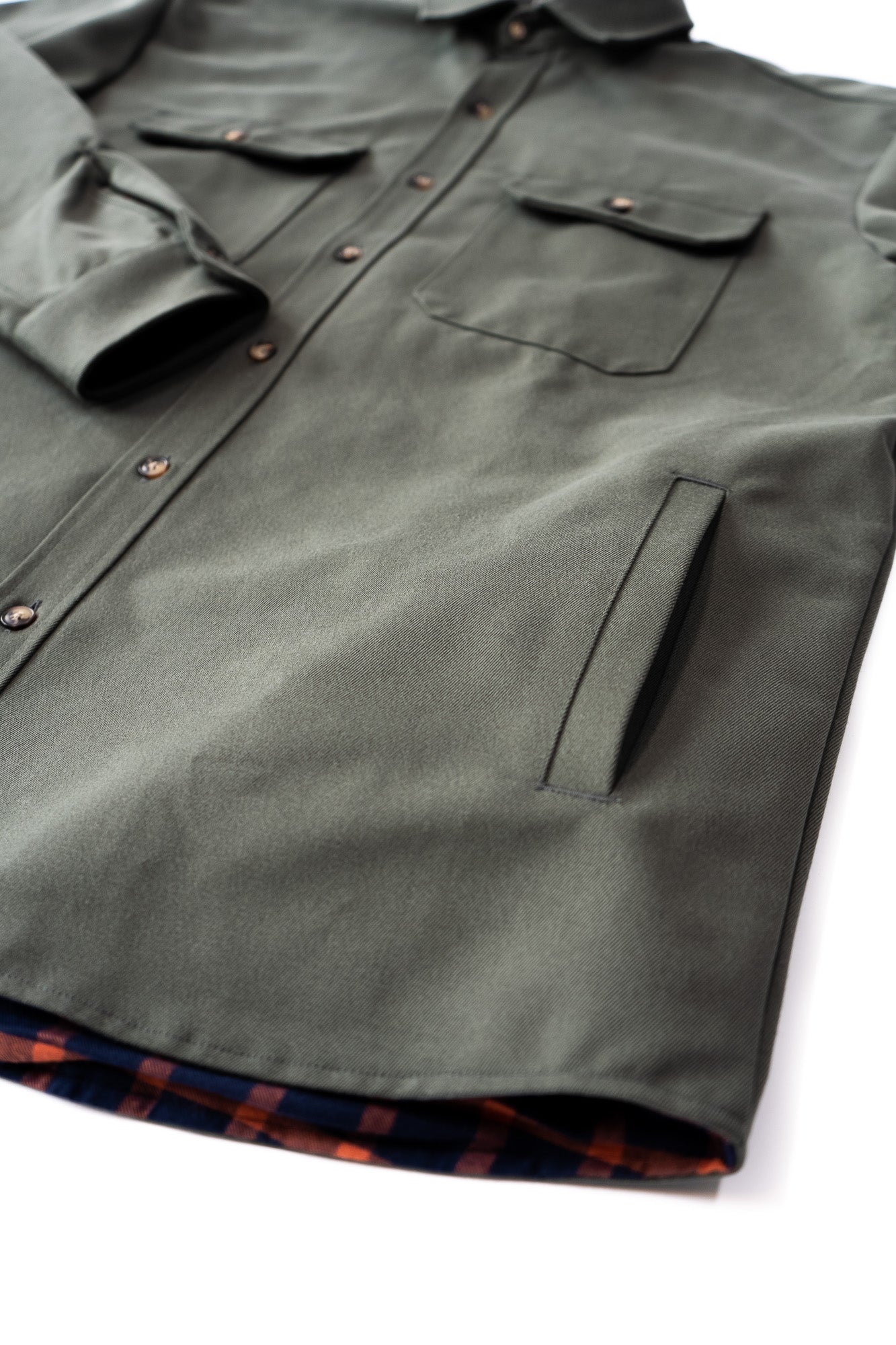 Lined Yukon Flannel Shirt Jacket, Olive MuskOx Flannels