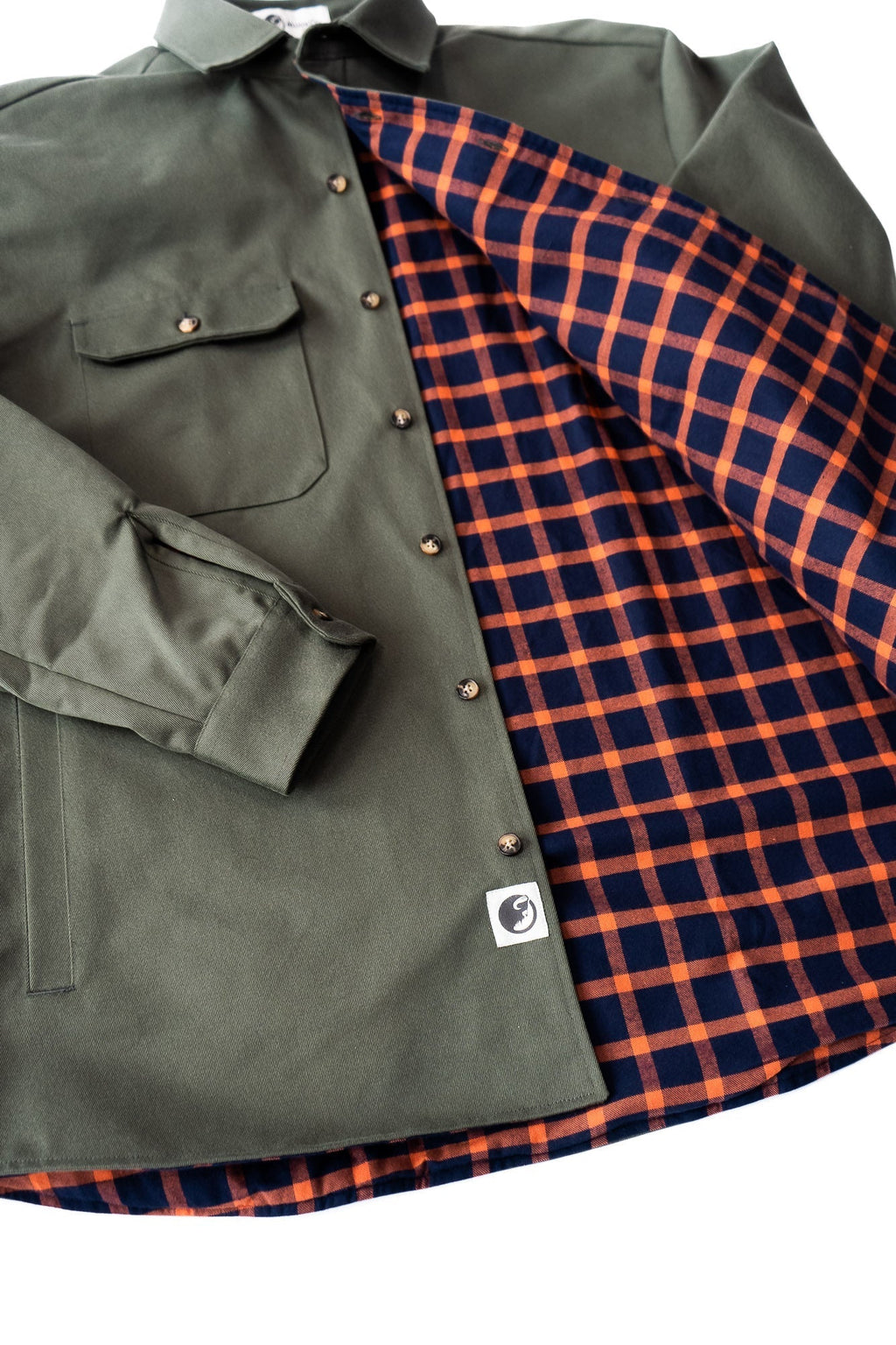 Lined Yukon Flannel Shirt Jacket, Olive MuskOx Flannels