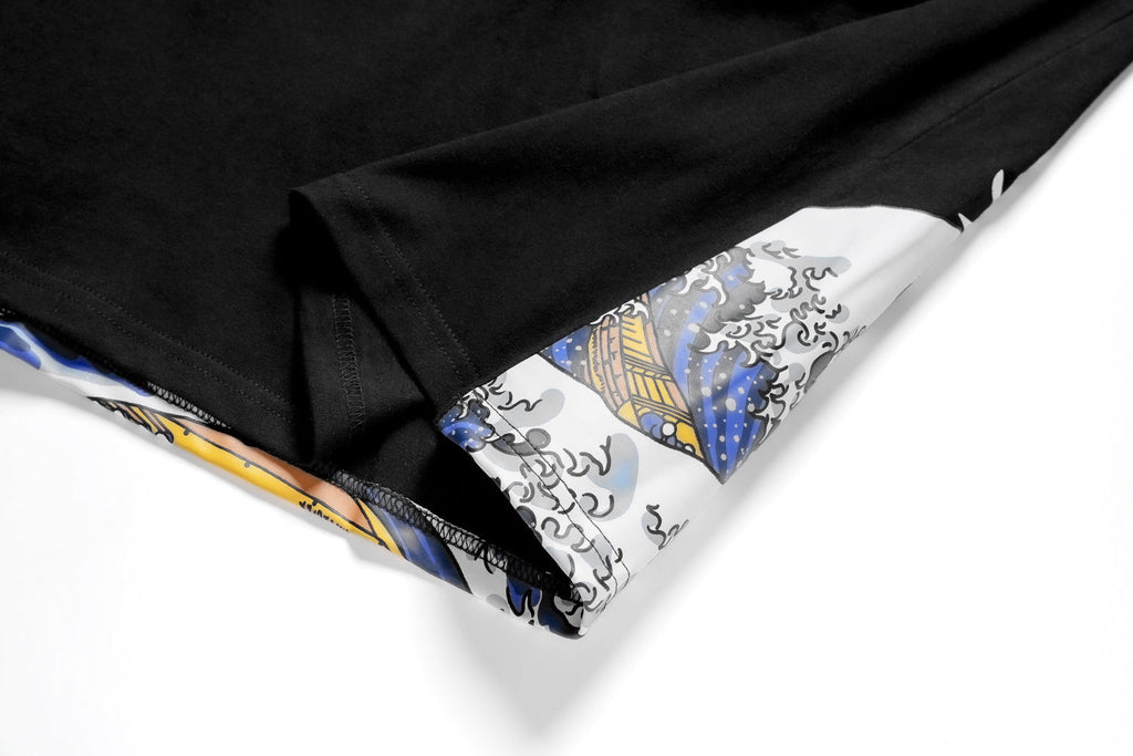 YeT028 Crane and Waves Tee Niepce
