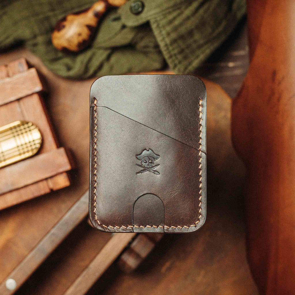 Minimalist Leather Wallet - Boatswain v4 | Slim Card Holder | EDC Pirate Goods