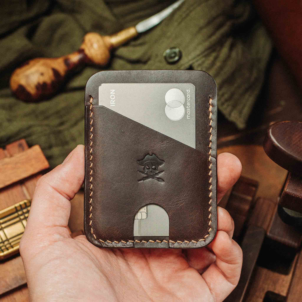 Minimalist Leather Wallet - Boatswain v4 | Slim Card Holder | EDC Pirate Goods