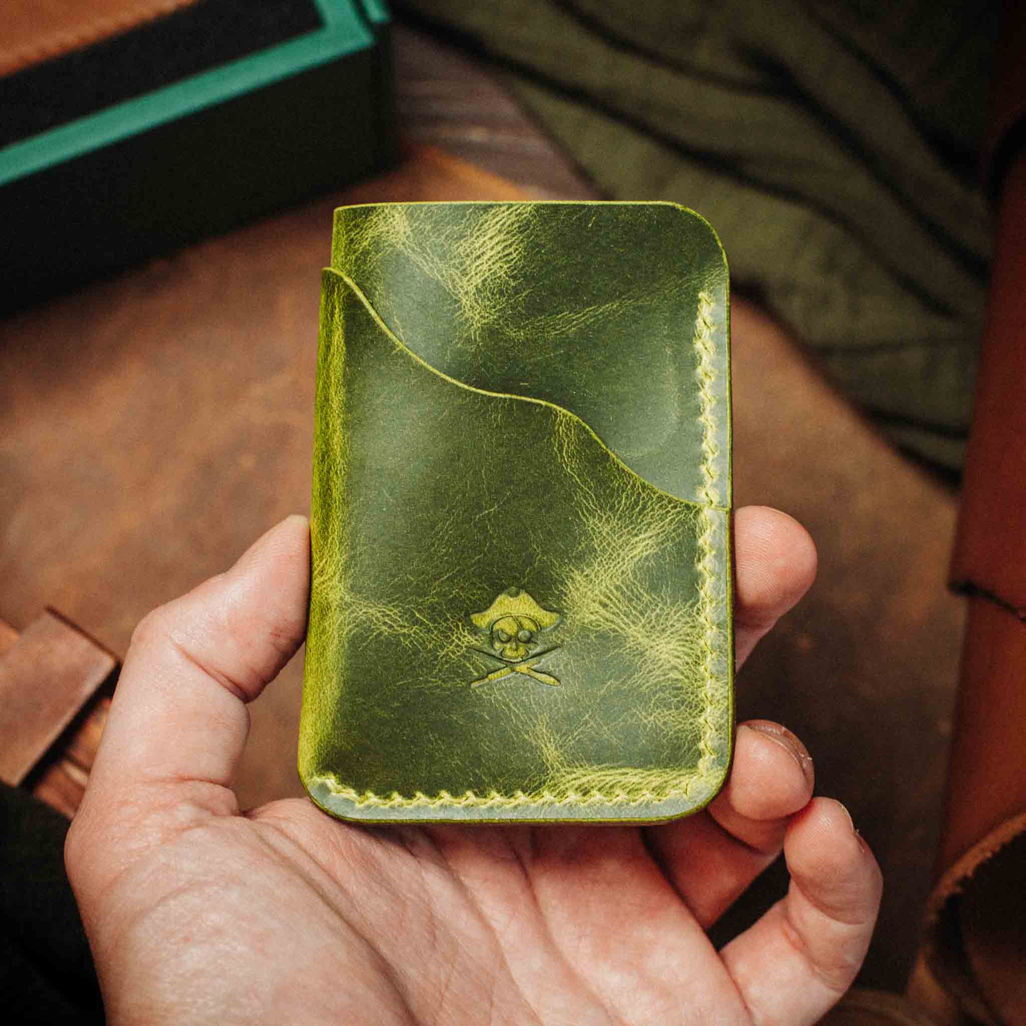Slim Card Holder - Venturer v2 | Minimalist Leather Wallet | EDC Pirate Goods