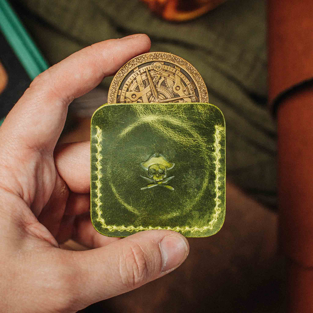 Challenge Coin Holder - Peso Pocket v3 | Leather Coin Case | Handcrafted EDC Pirate Goods