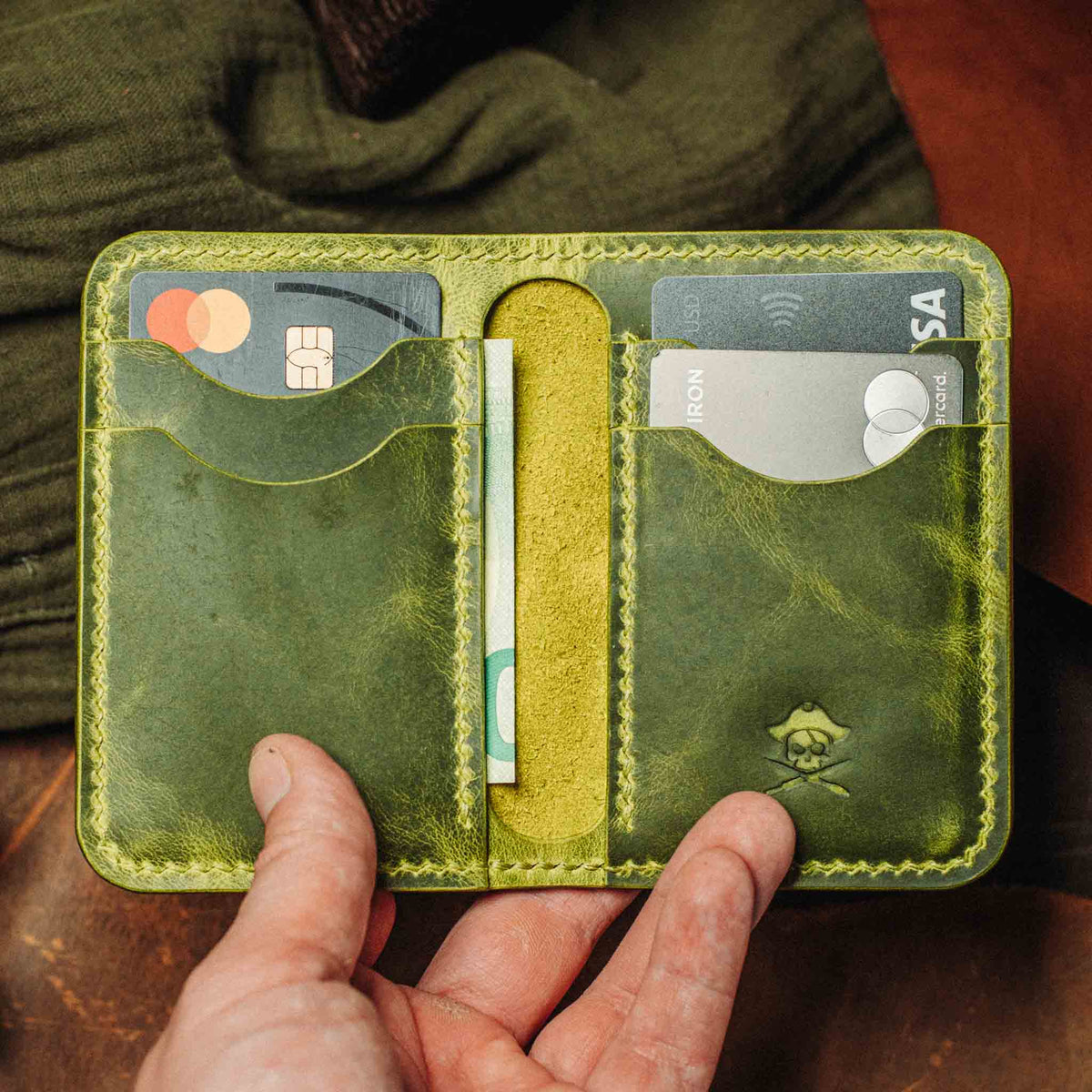 Slim Bifold Wallet - Buccaneer | Minimalist Card Holder | Handcrafted EDC Pirate Goods