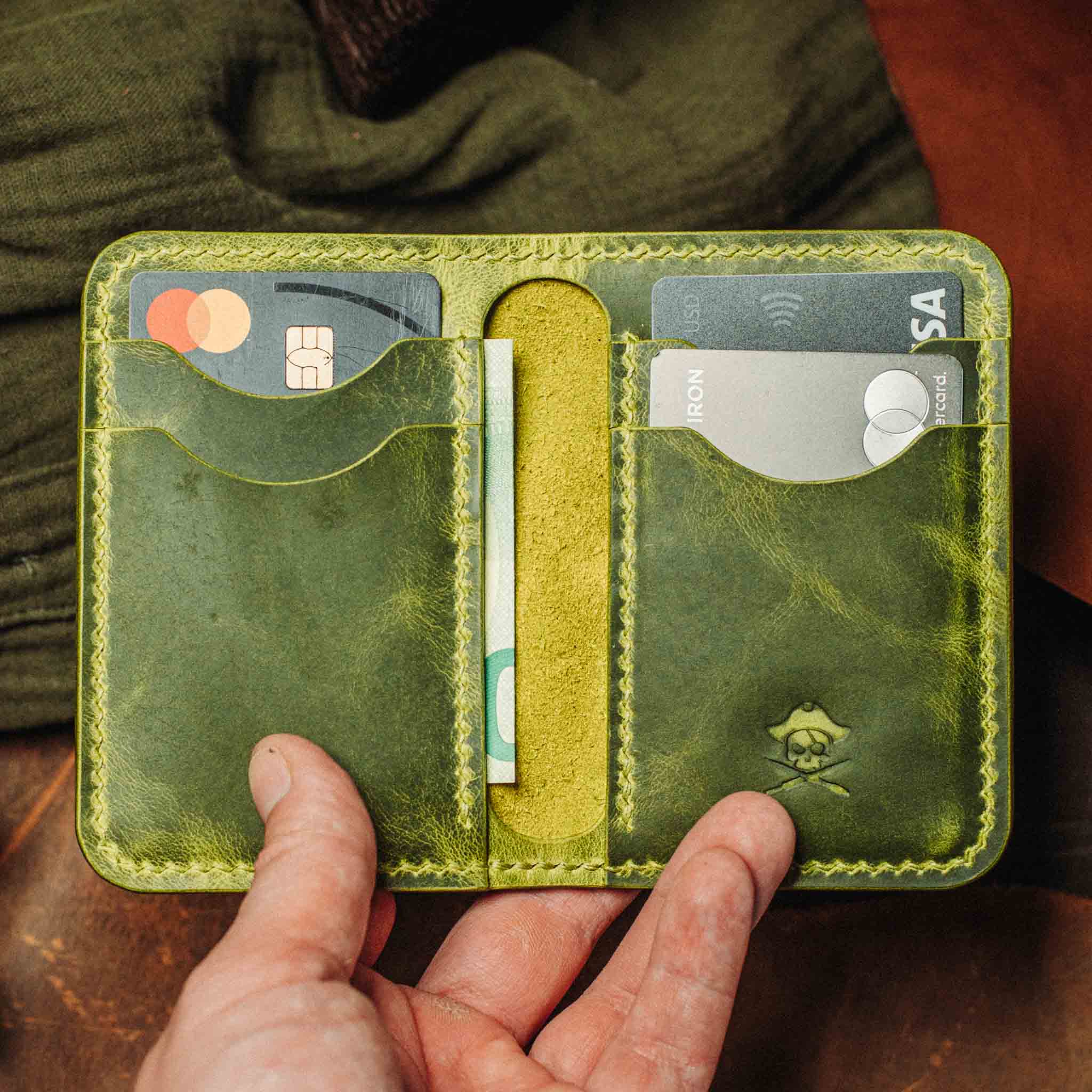 Slim Bifold Wallet - Buccaneer | Minimalist Card Holder | Handcrafted EDC Pirate Goods