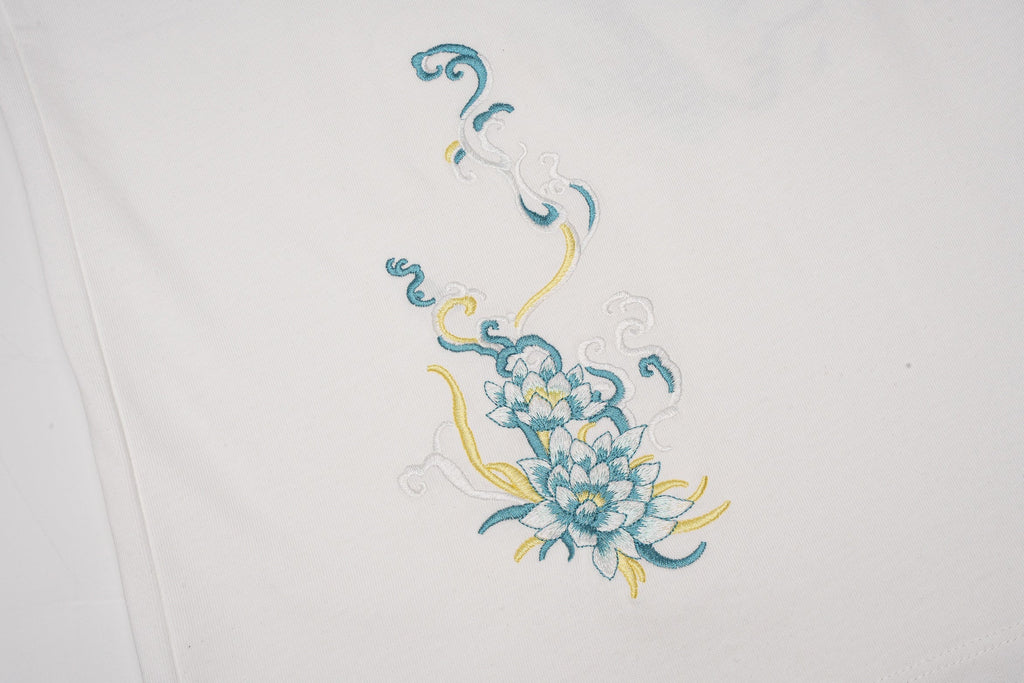 ET517 Blue Kirin Embroidered Tee Niepce