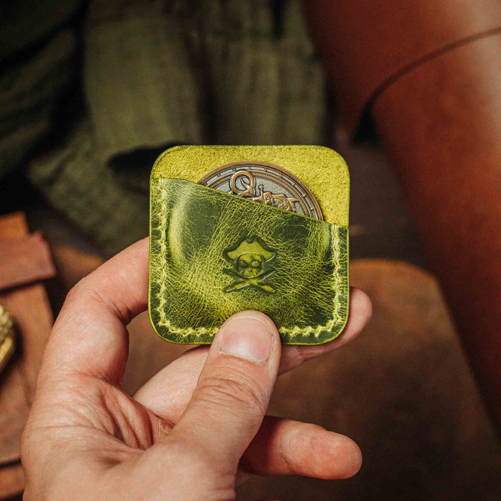 Challenge Coin Holder - Peso Pocket | Coin Case | Handcrafted Leather Pirate Goods
