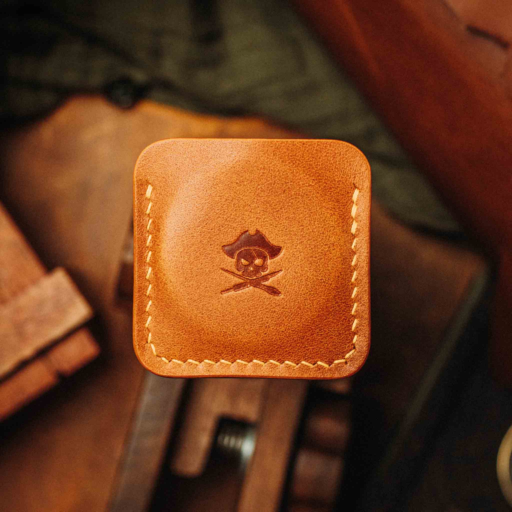 Challenge Coin Holder - Peso Pocket v3 | Leather Coin Case | Handcrafted EDC Pirate Goods