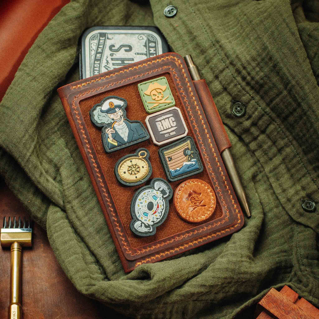 Passport Travel Wallet - Quartermaster v2 | Leather Velcro Organizer | Field Notes Holder Pirate Goods