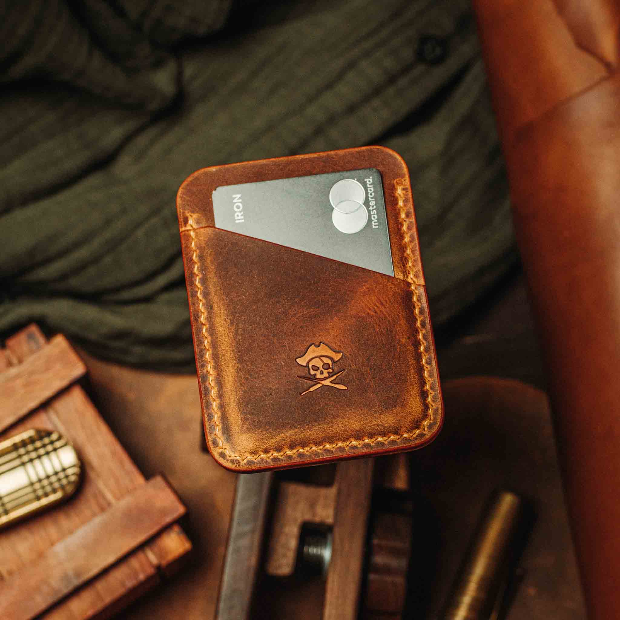 Slim Leather Wallet - Boatswain v3 | Minimalist Card Holder | EDC Pirate Goods