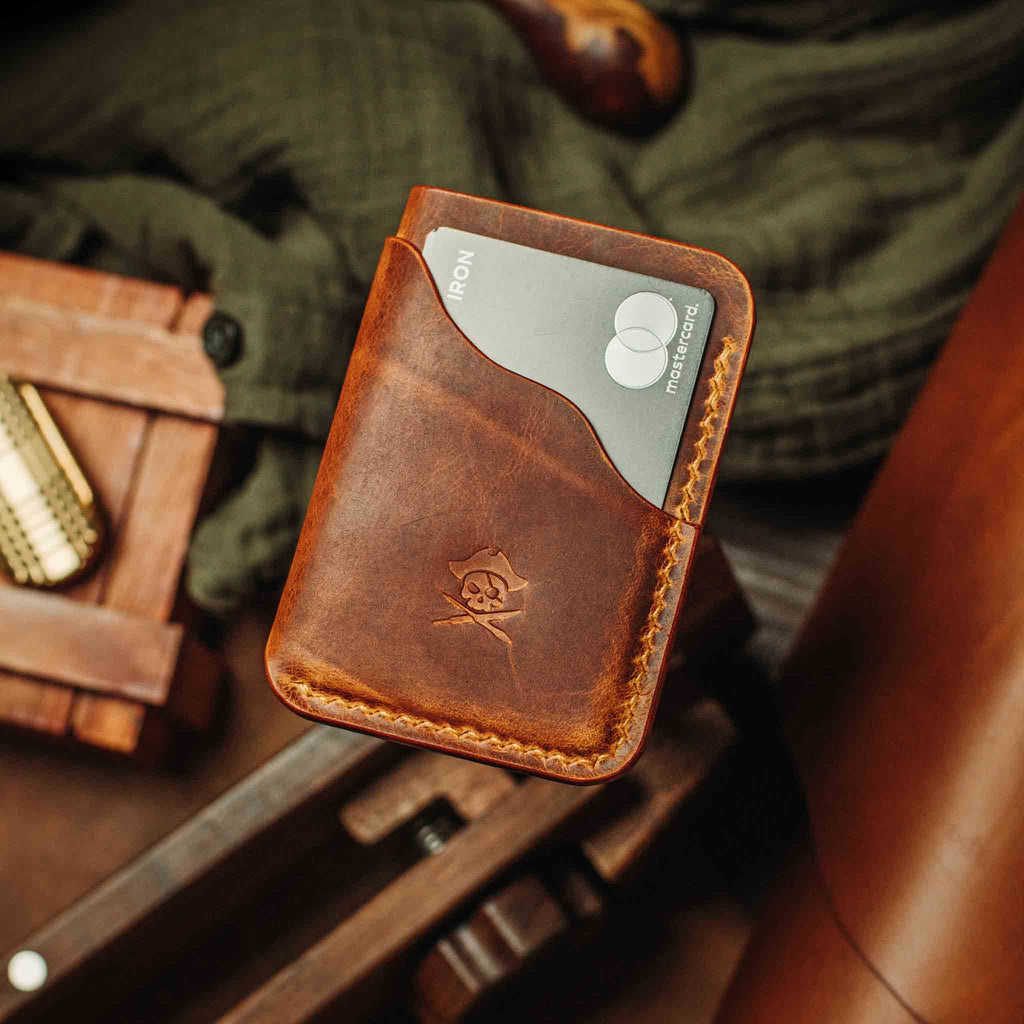 Slim Card Holder - Venturer v2 | Minimalist Leather Wallet | EDC Pirate Goods