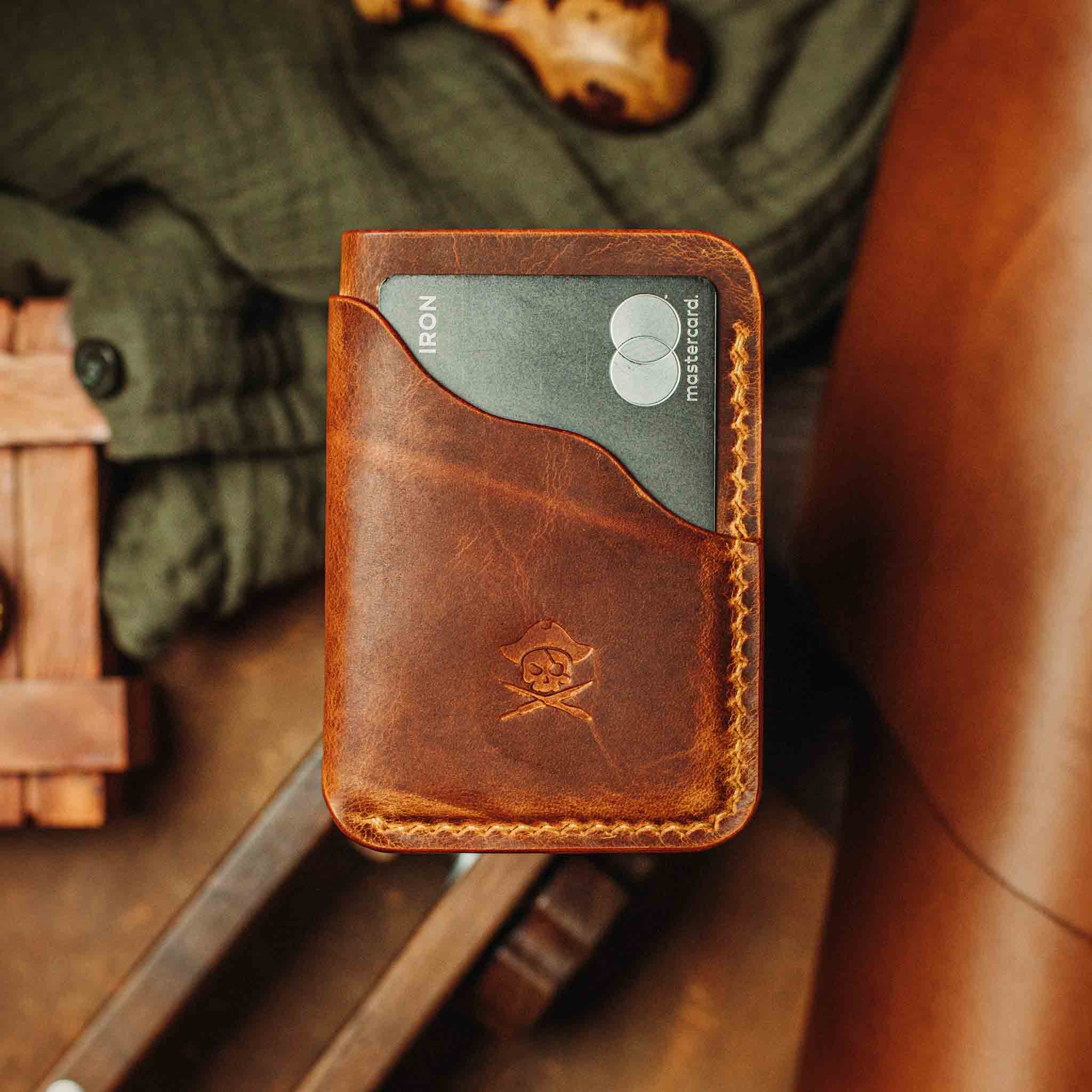 Slim Card Holder - Venturer v2 | Minimalist Leather Wallet | EDC Pirate Goods