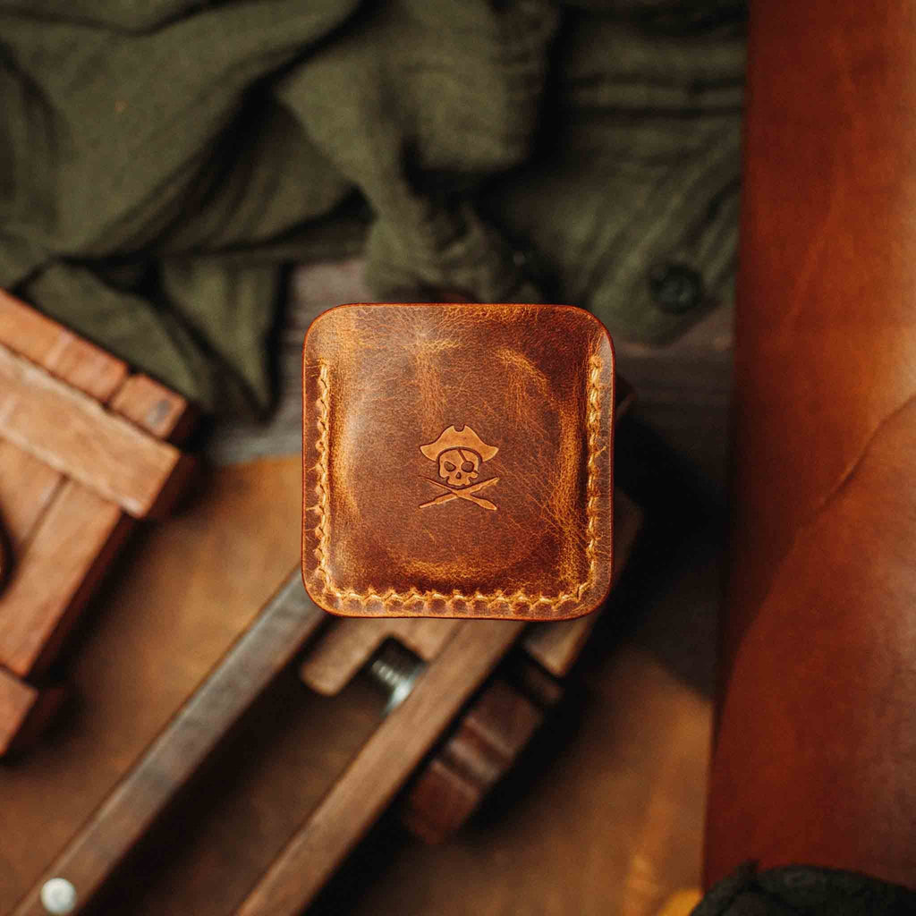 Challenge Coin Holder - Peso Pocket v3 | Leather Coin Case | Handcrafted EDC Pirate Goods