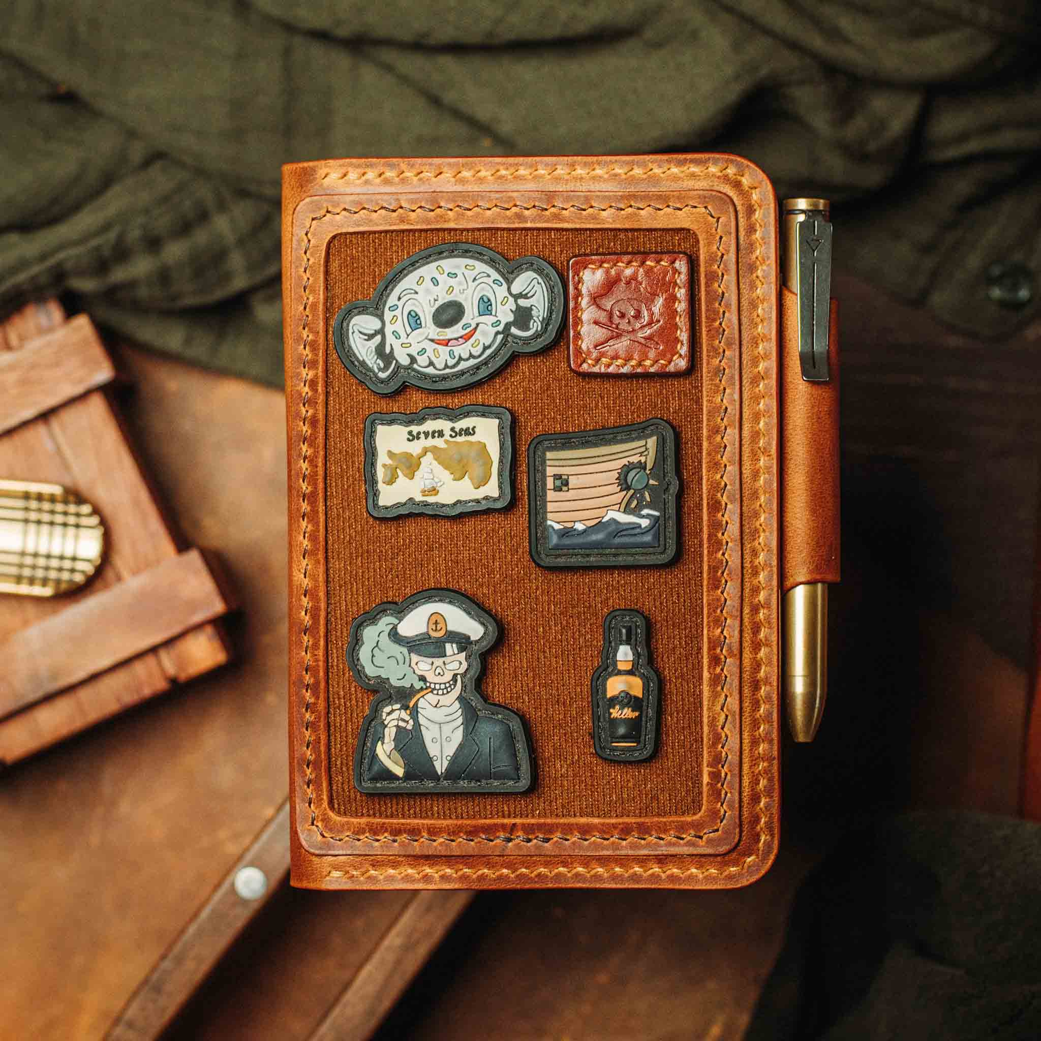 Passport Travel Wallet - Quartermaster v2 | Leather Velcro Organizer | Field Notes Holder Pirate Goods