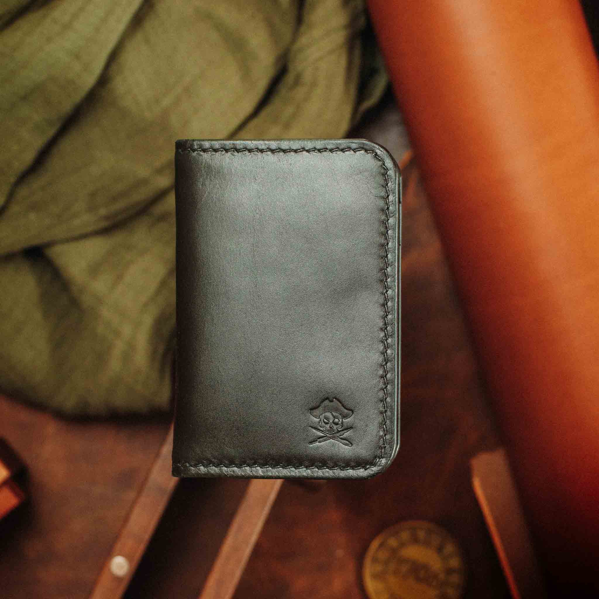 Slim Bifold Wallet - Buccaneer | Minimalist Card Holder | Handcrafted EDC Pirate Goods
