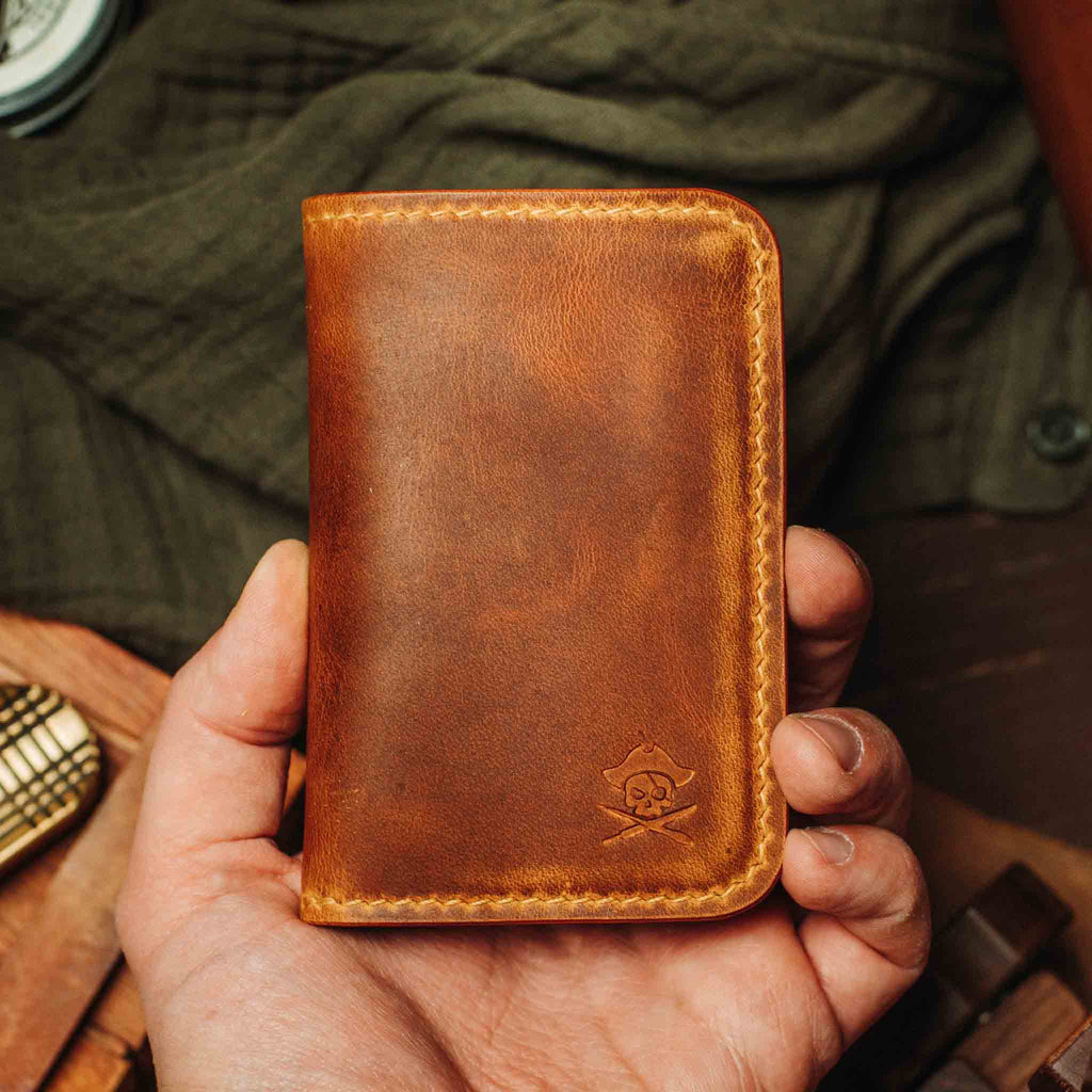 Slim Bifold Wallet - Buccaneer | Minimalist Card Holder | Handcrafted EDC Pirate Goods