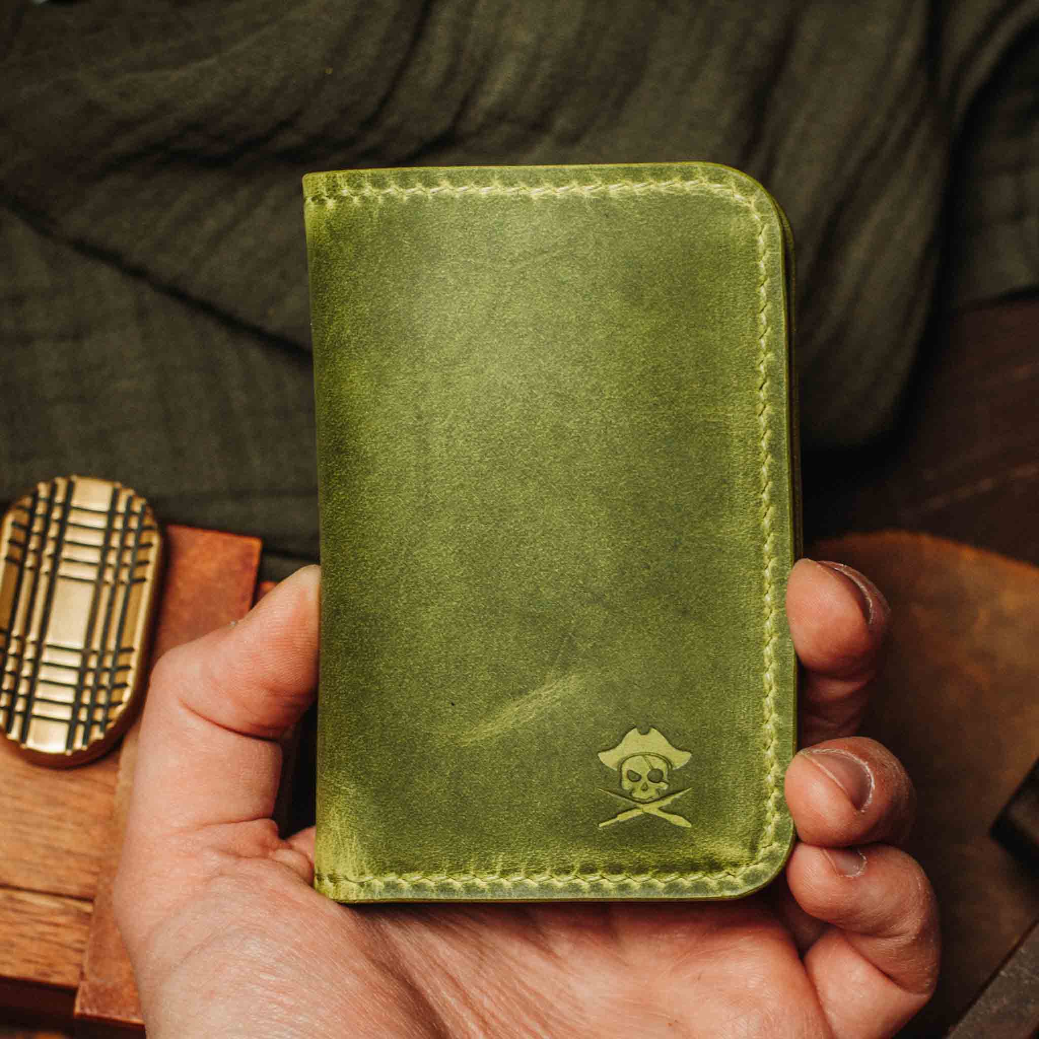 Slim Bifold Wallet - Buccaneer | Minimalist Card Holder | Handcrafted EDC Pirate Goods
