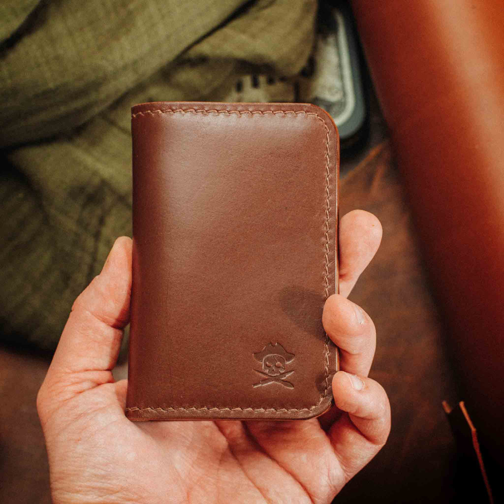 Slim Bifold Wallet - Buccaneer | Minimalist Card Holder | Handcrafted EDC Pirate Goods