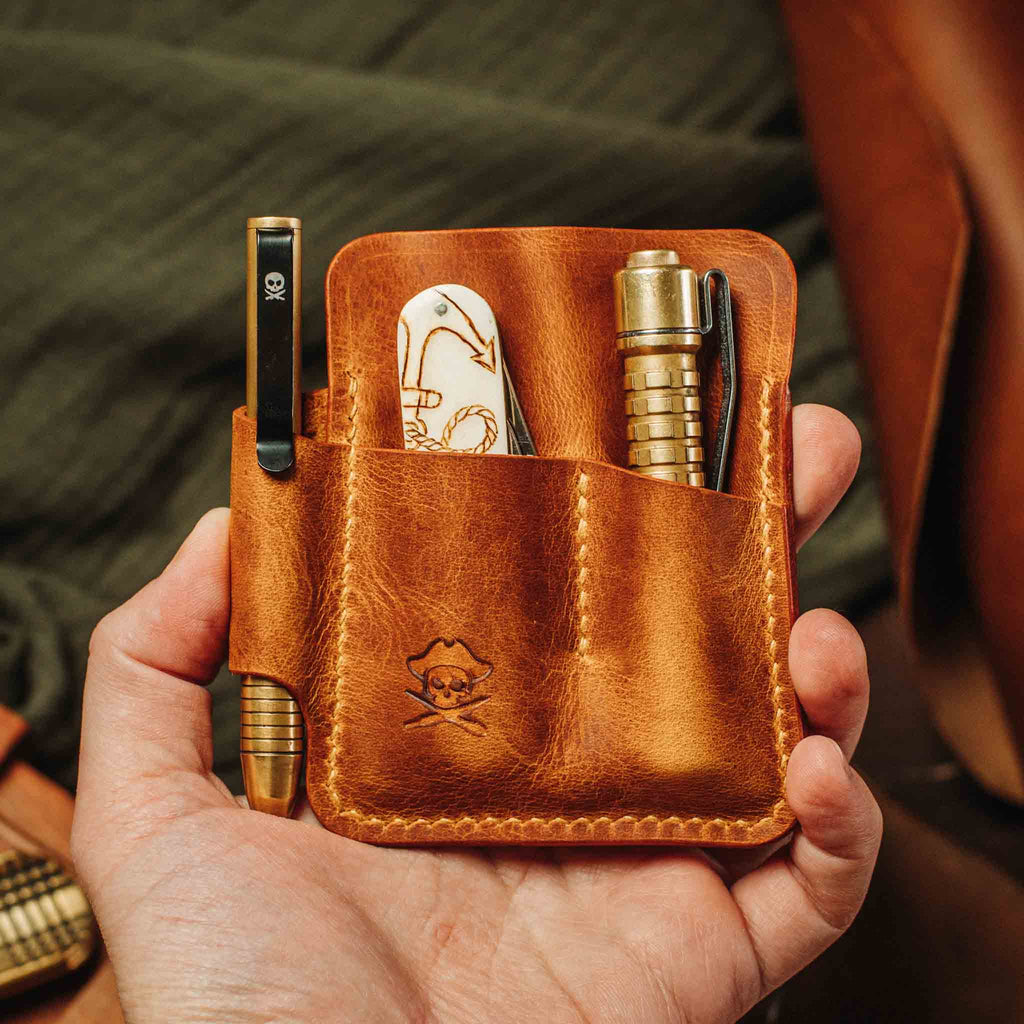 EDC Pocket Organizer - First Mate | Leather Pocket Carrier Pirate Goods