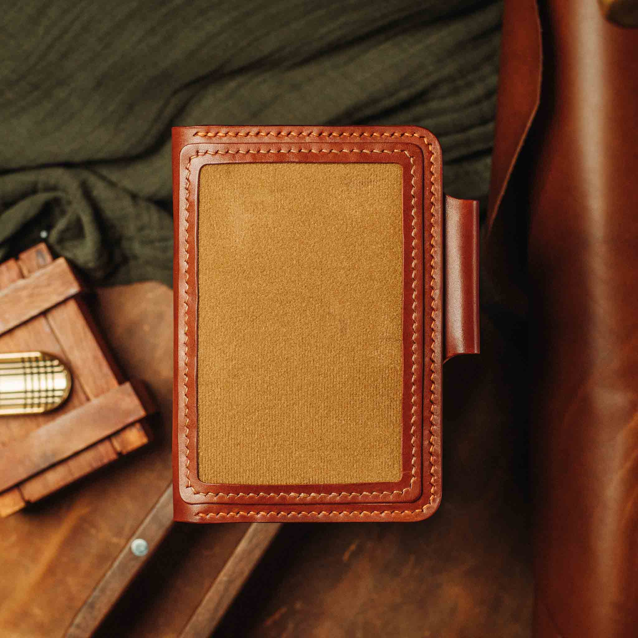 Passport Travel Wallet - Quartermaster v2 | Leather Velcro Organizer | Field Notes Holder Pirate Goods