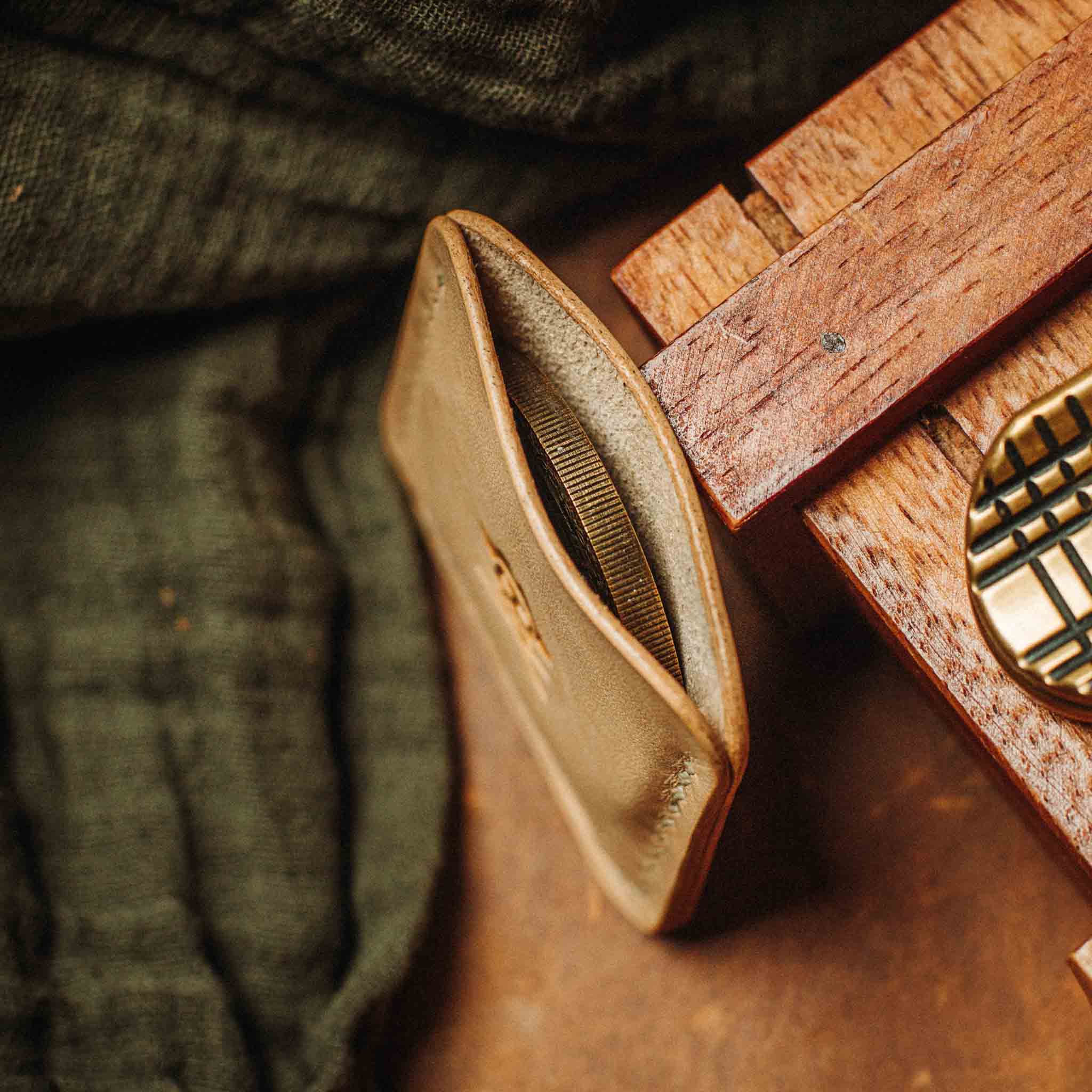 Challenge Coin Holder - Peso Pocket v3 | Leather Coin Case | Handcrafted EDC Pirate Goods