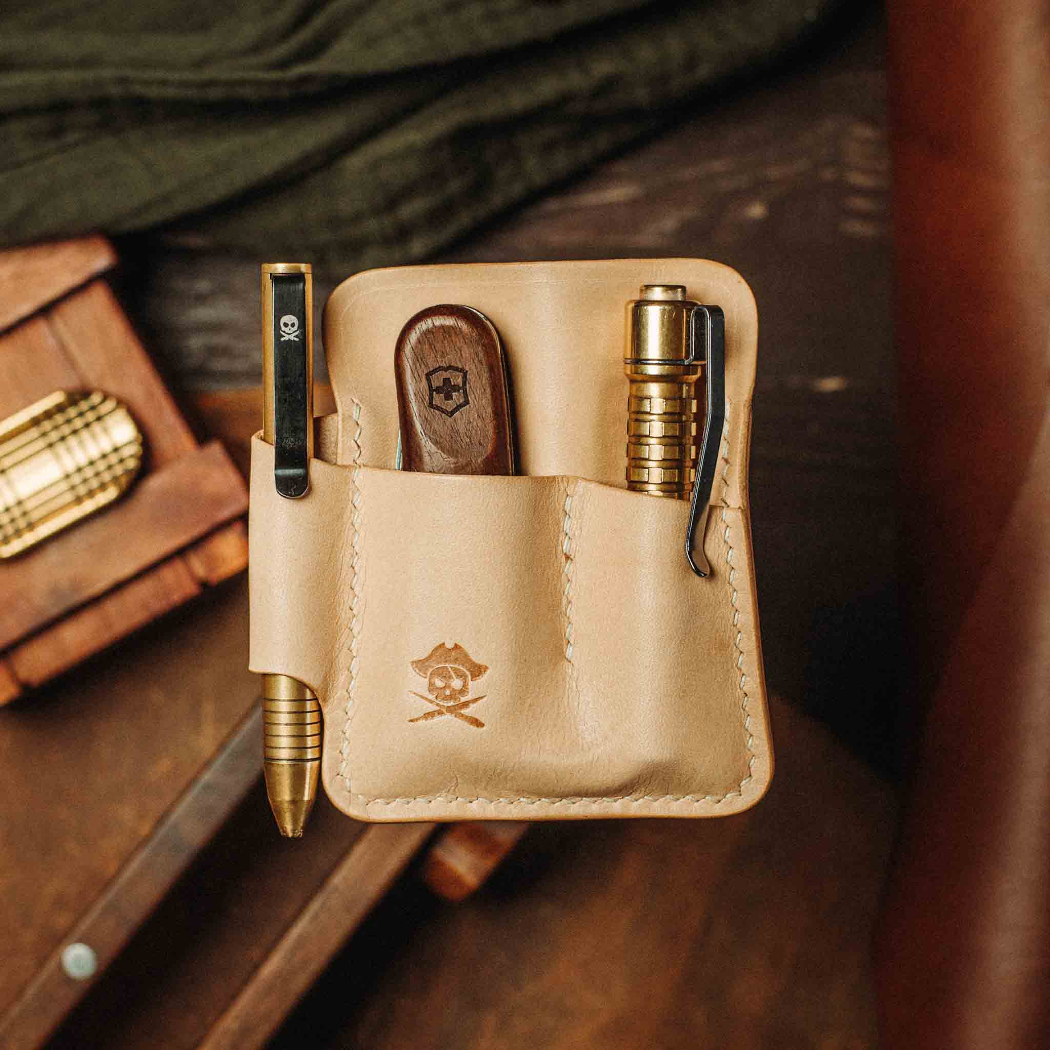 EDC Pocket Organizer - First Mate | Leather Pocket Carrier Pirate Goods