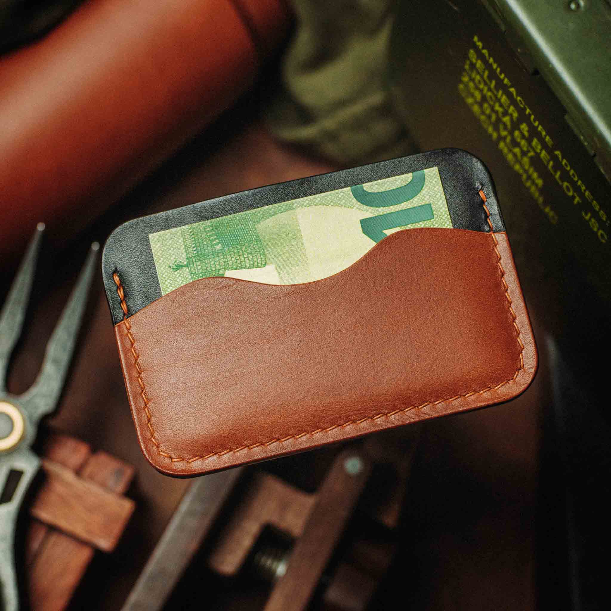 Minimalist Wallet - Drunken Boatswain v2 | Slim Leather | EDC Pirate Goods