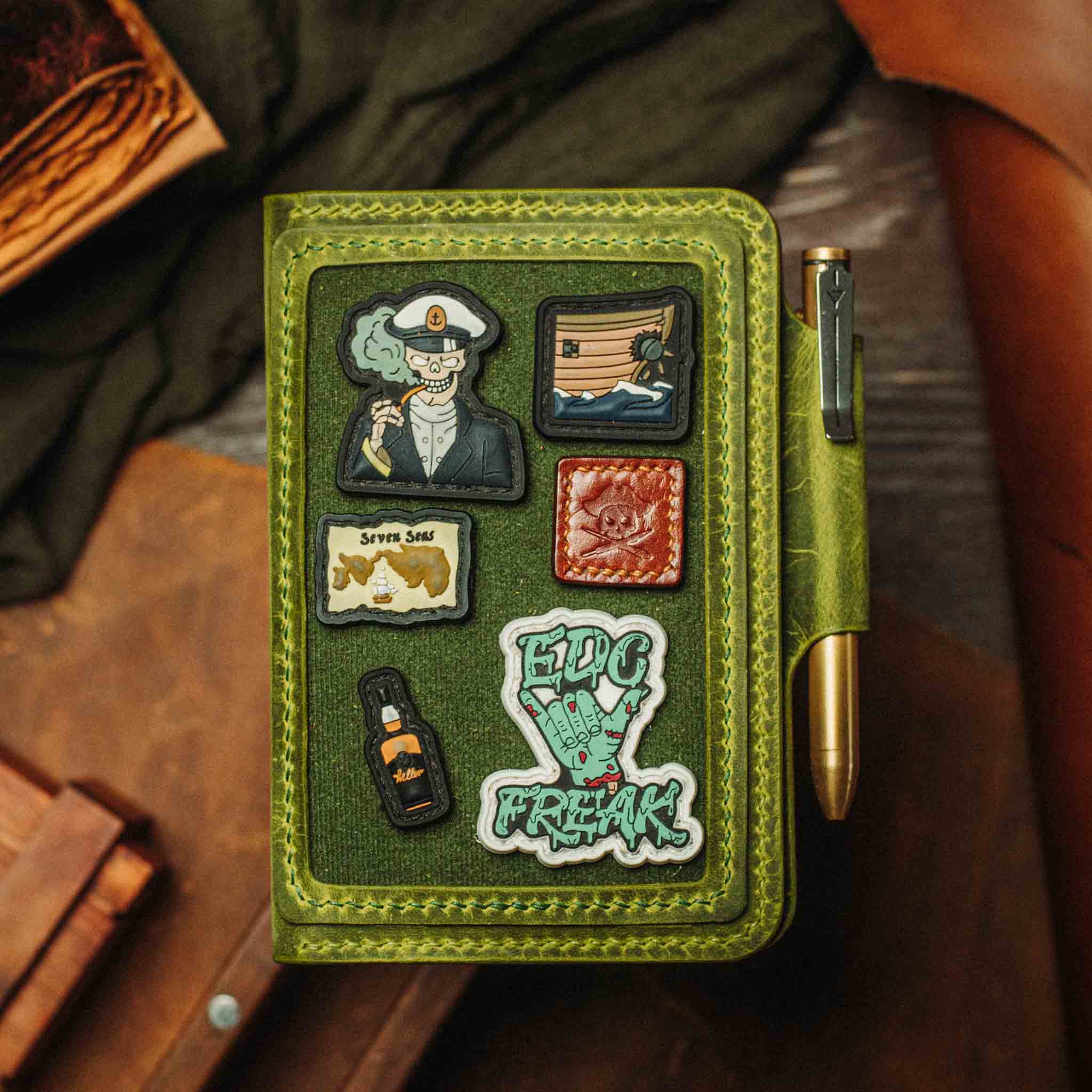 Passport Travel Wallet - Quartermaster v2 | Leather Velcro Organizer | Field Notes Holder Pirate Goods