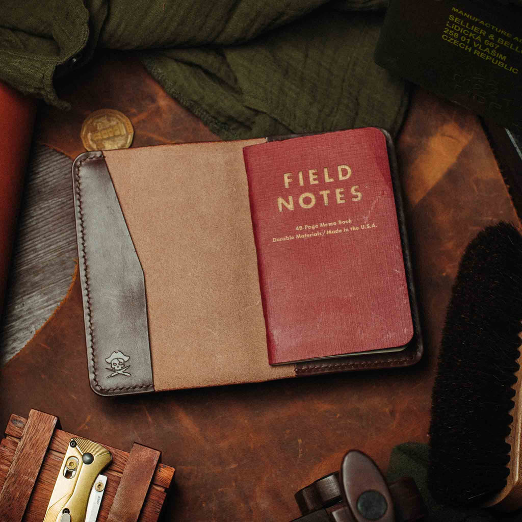Field Notes Cover - Navigator | Leather Journal Holder | EDC Pirate Goods