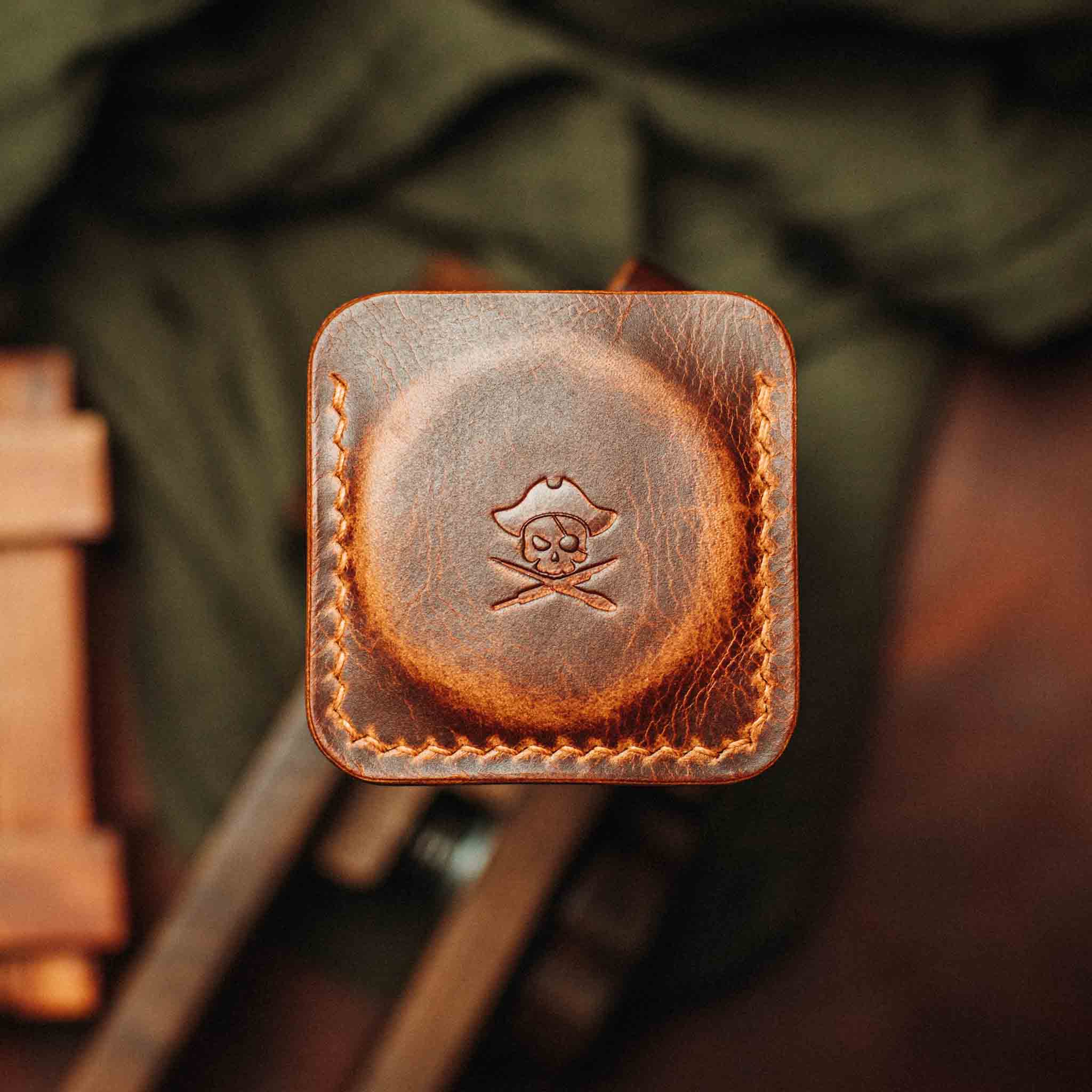 Challenge Coin Holder - Peso Pocket v3 | Leather Coin Case | Handcrafted EDC Pirate Goods