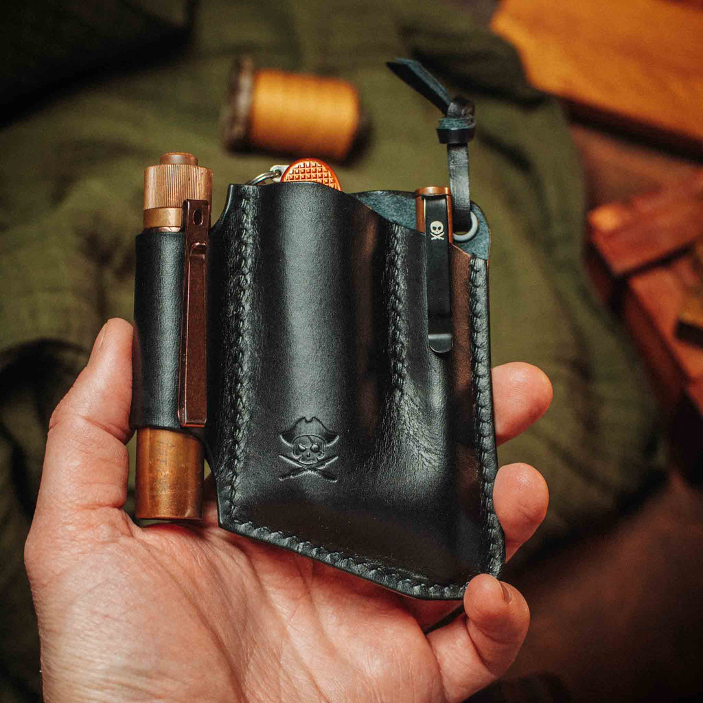 EDC Pocket Organizer - First Mate v3 | Leather Pocket Carrier Pirate Goods