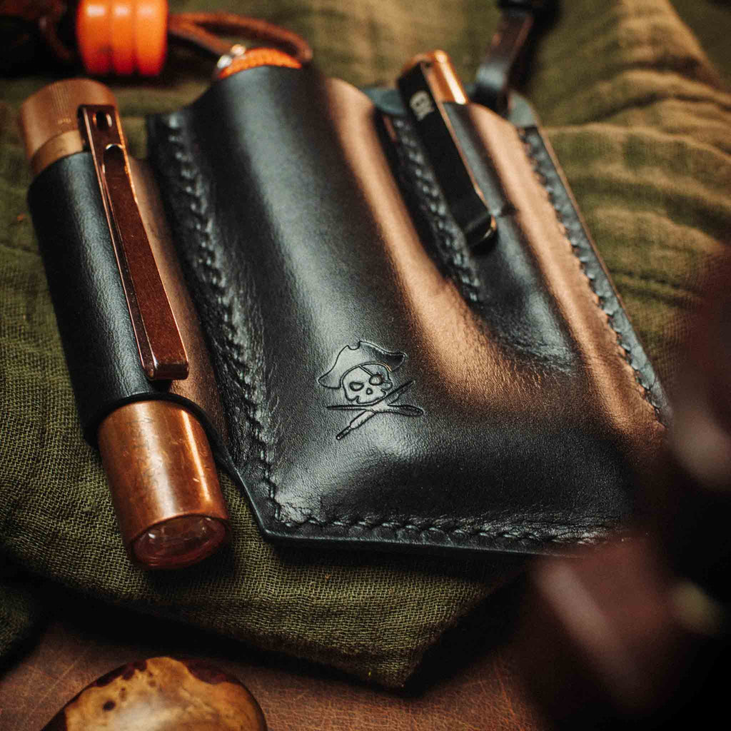 EDC Pocket Organizer - First Mate v3 | Leather Pocket Carrier Pirate Goods