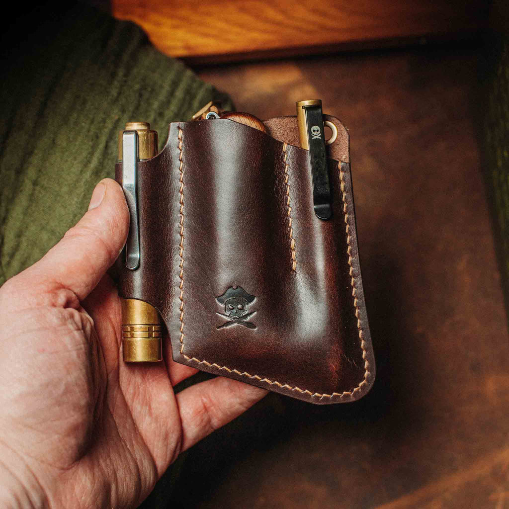 EDC Pocket Organizer - First Mate v3 | Leather Pocket Carrier Pirate Goods