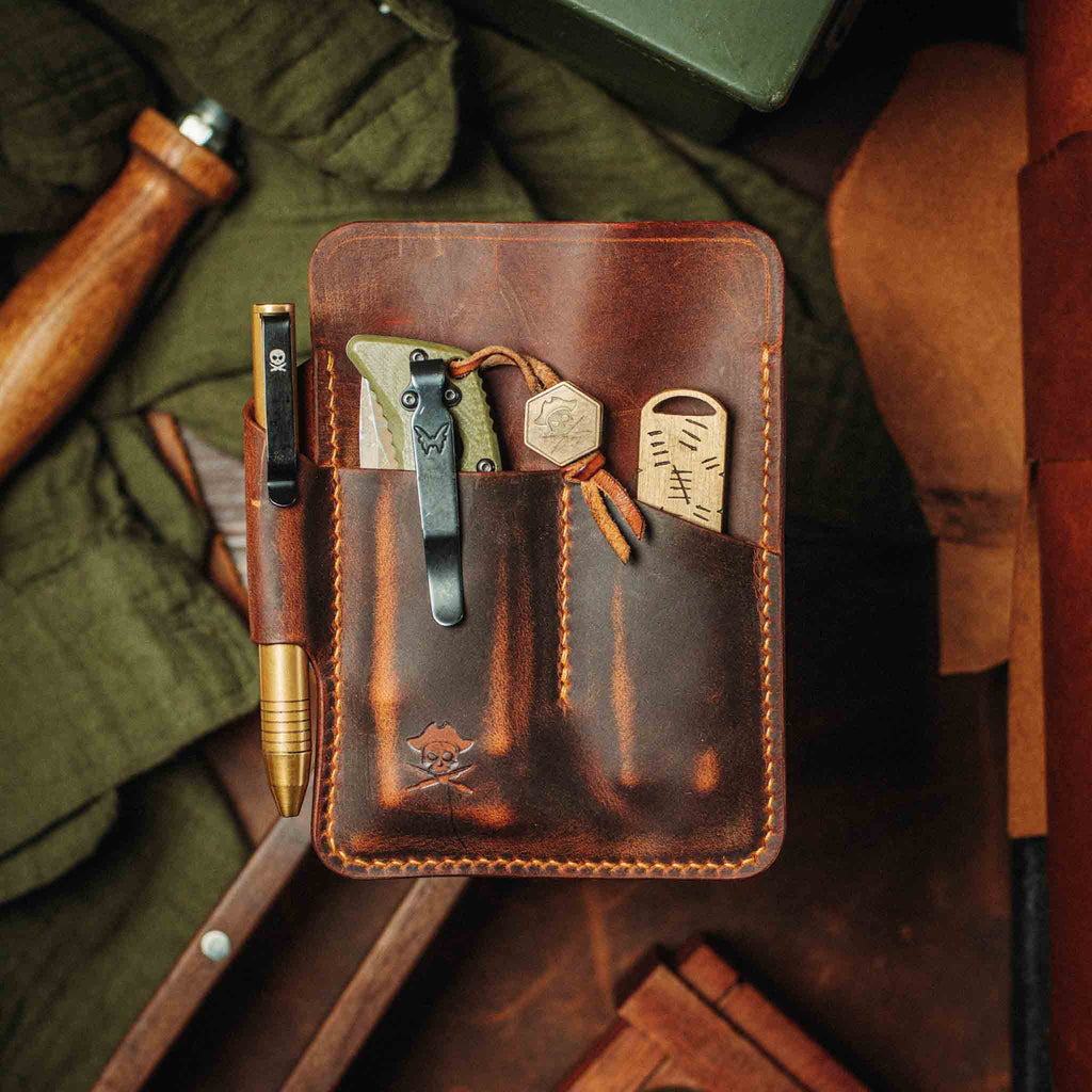 Large Pocket Organizer - First Mate Fatty | Leather Pocket Carrier | Multi-tool Pirate Goods
