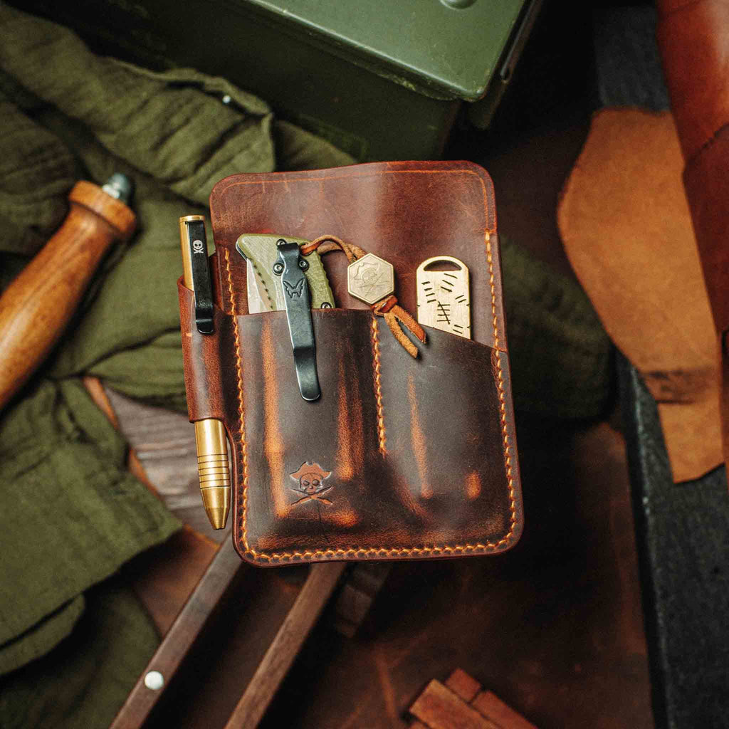 Large Pocket Organizer - First Mate Fatty | Leather Pocket Carrier | Multi-tool Pirate Goods