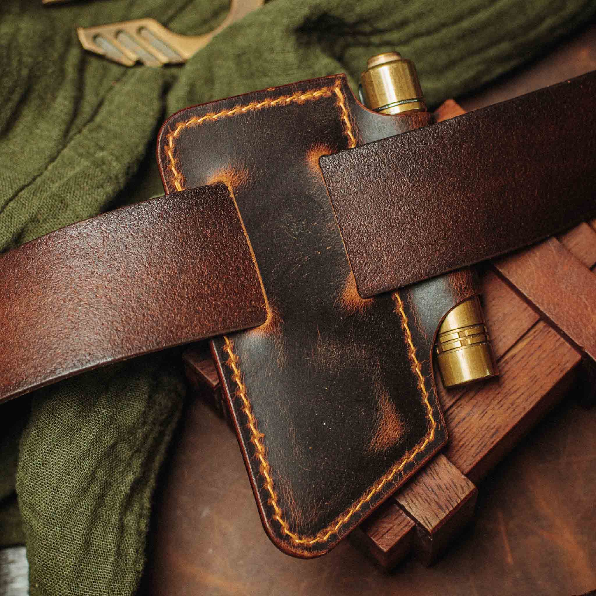 Belt Knife Sheath - Sailor v4 | Leather EDC | Knife Holder Pirate Goods