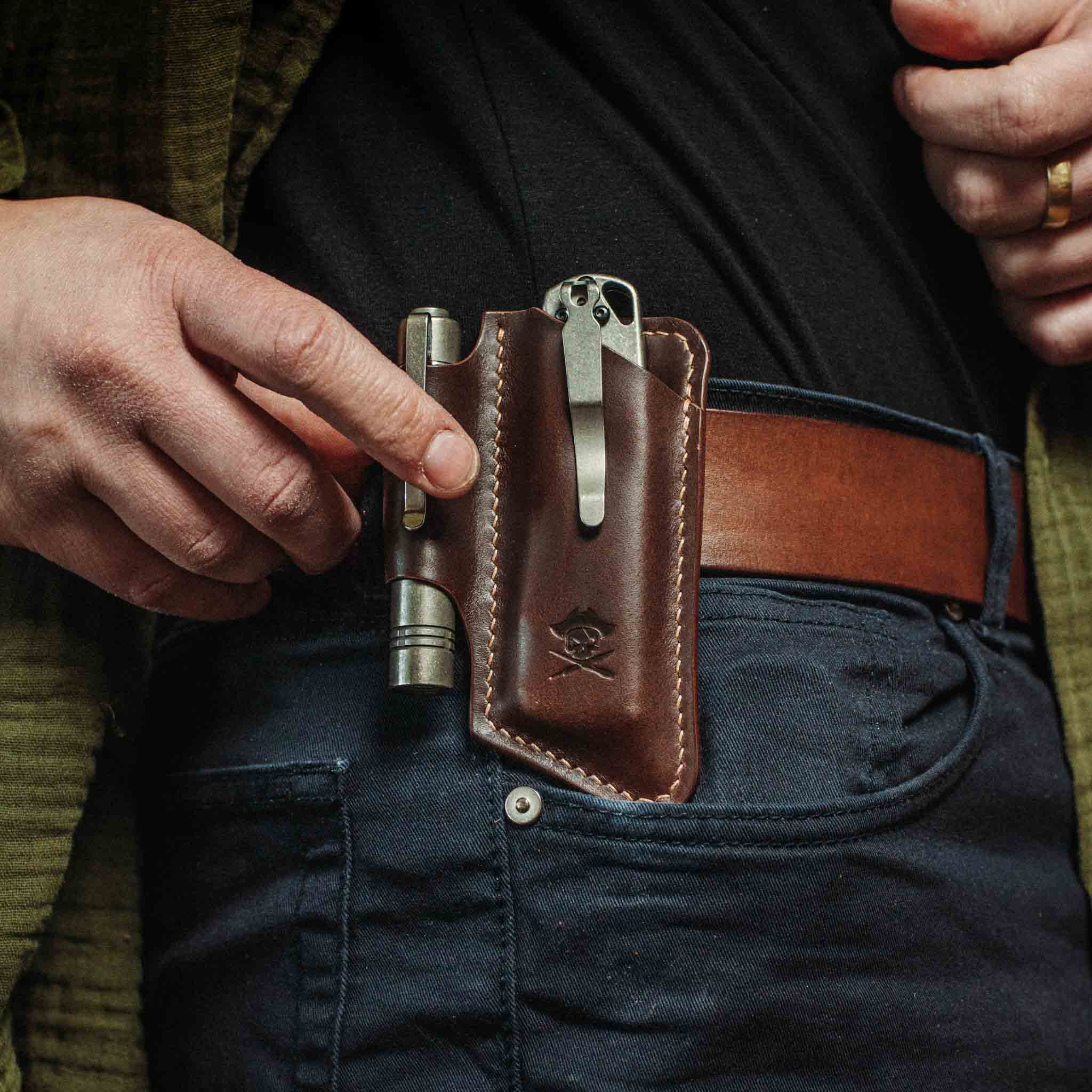 Belt Knife Sheath - Sailor v4 | Leather EDC | Knife Holder Pirate Goods