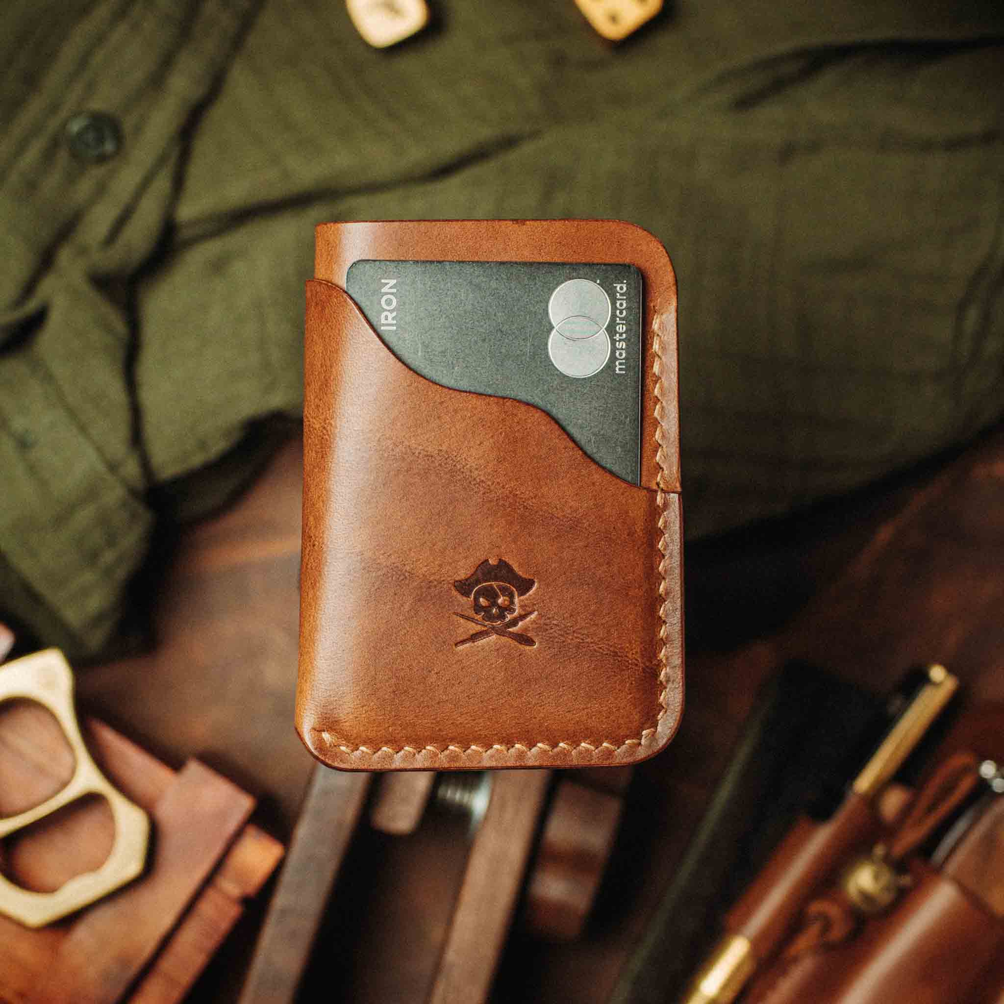 Slim Card Holder - Venturer v2 | Minimalist Leather Wallet | EDC Pirate Goods