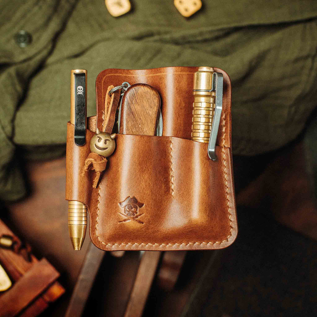 EDC Pocket Organizer - First Mate | Leather Pocket Carrier Pirate Goods