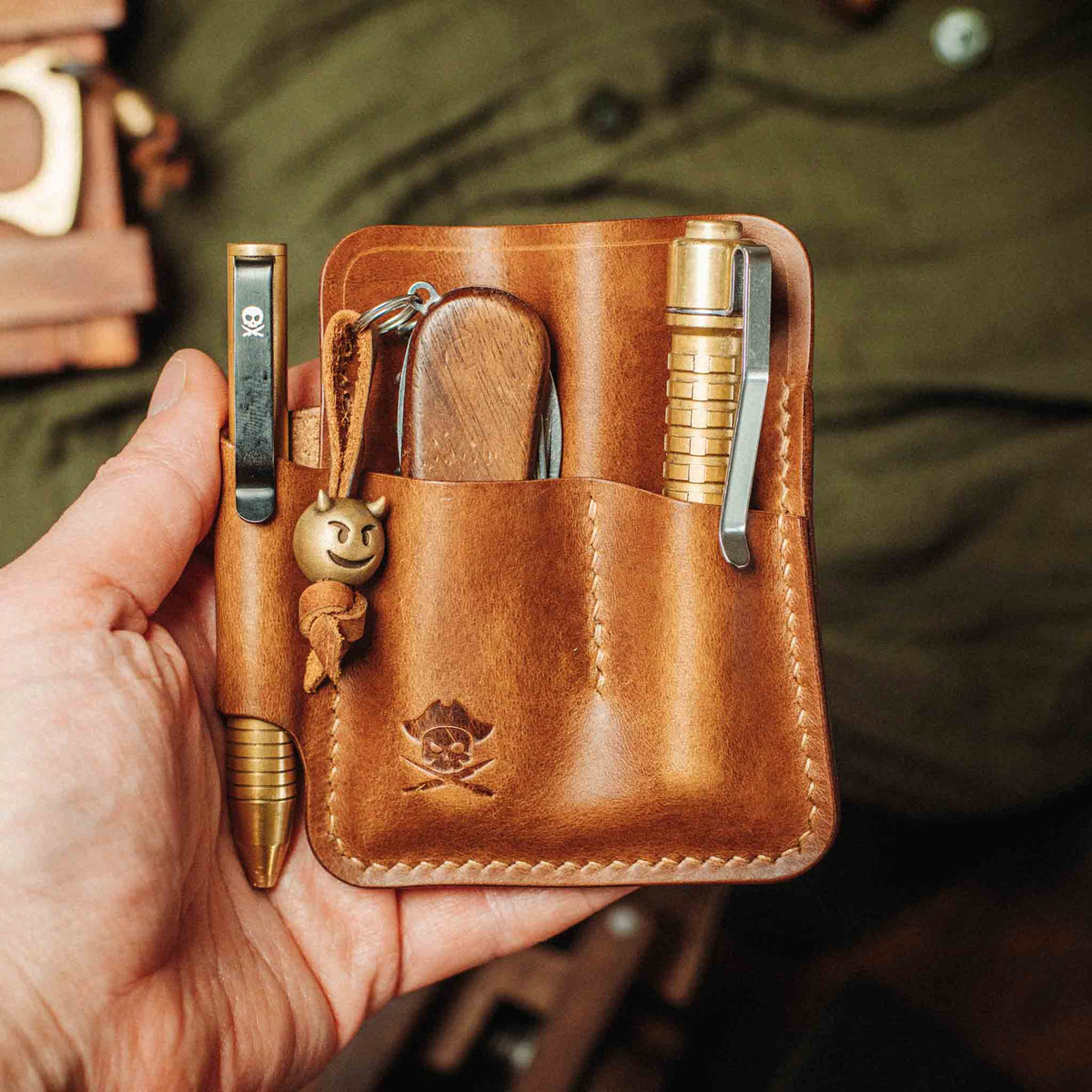EDC Pocket Organizer - First Mate | Leather Pocket Carrier Pirate Goods
