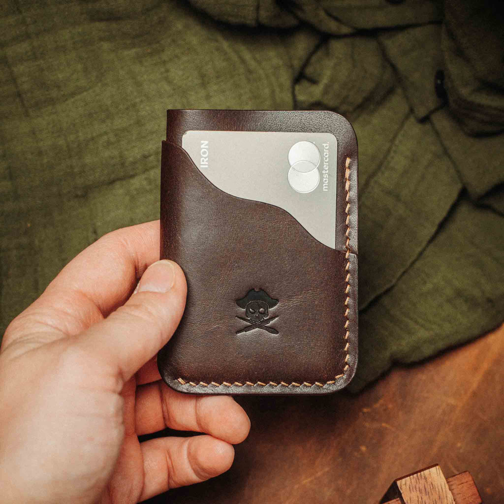 Slim Card Holder - Venturer v2 | Minimalist Leather Wallet | EDC Pirate Goods