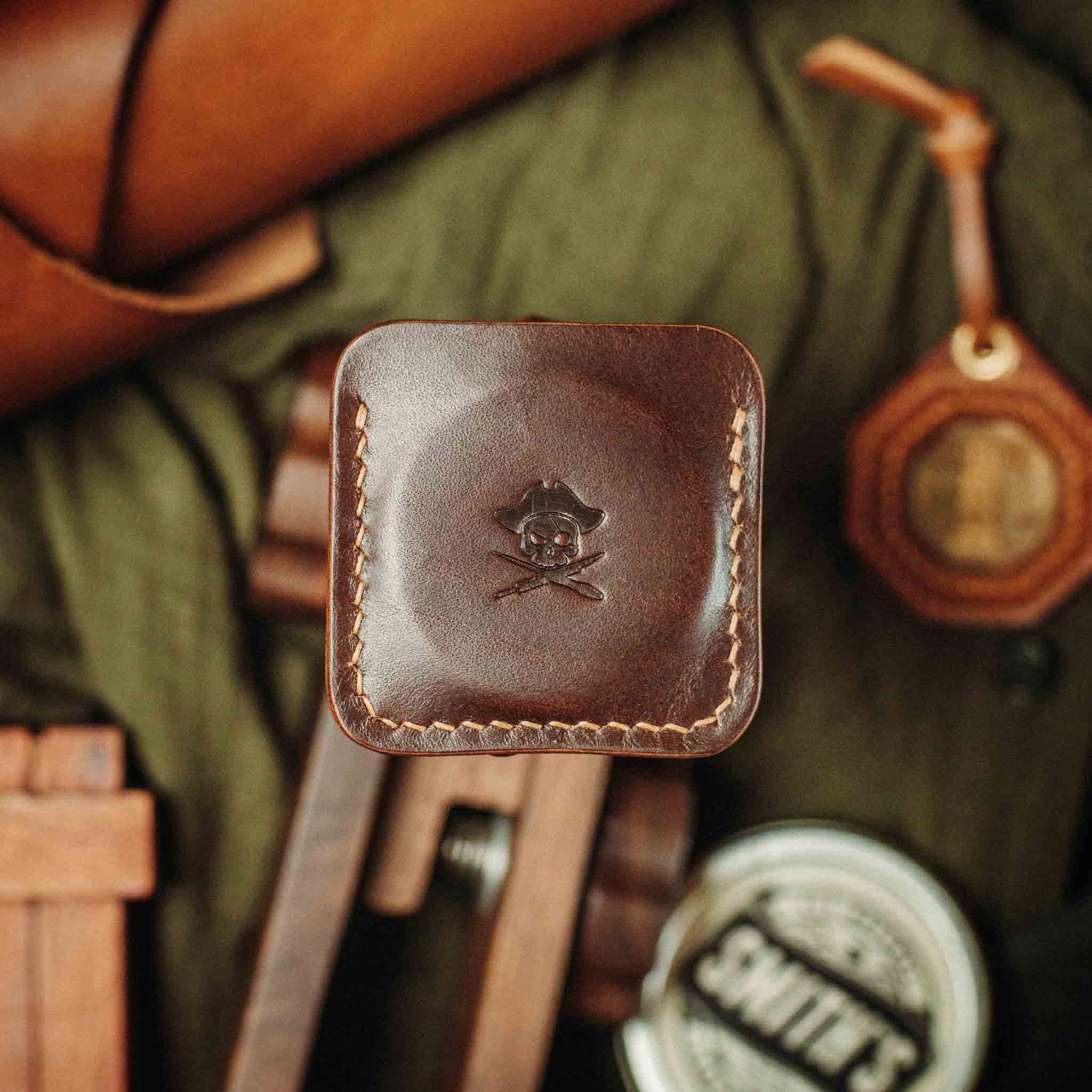 Challenge Coin Holder - Peso Pocket v3 | Leather Coin Case | Handcrafted EDC Pirate Goods