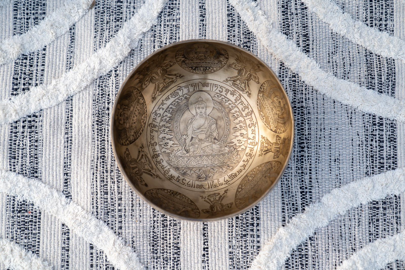 Root Chakra Medicine Buddha Art Bowl in C Sukha Sound Healing & Singing Bowls
