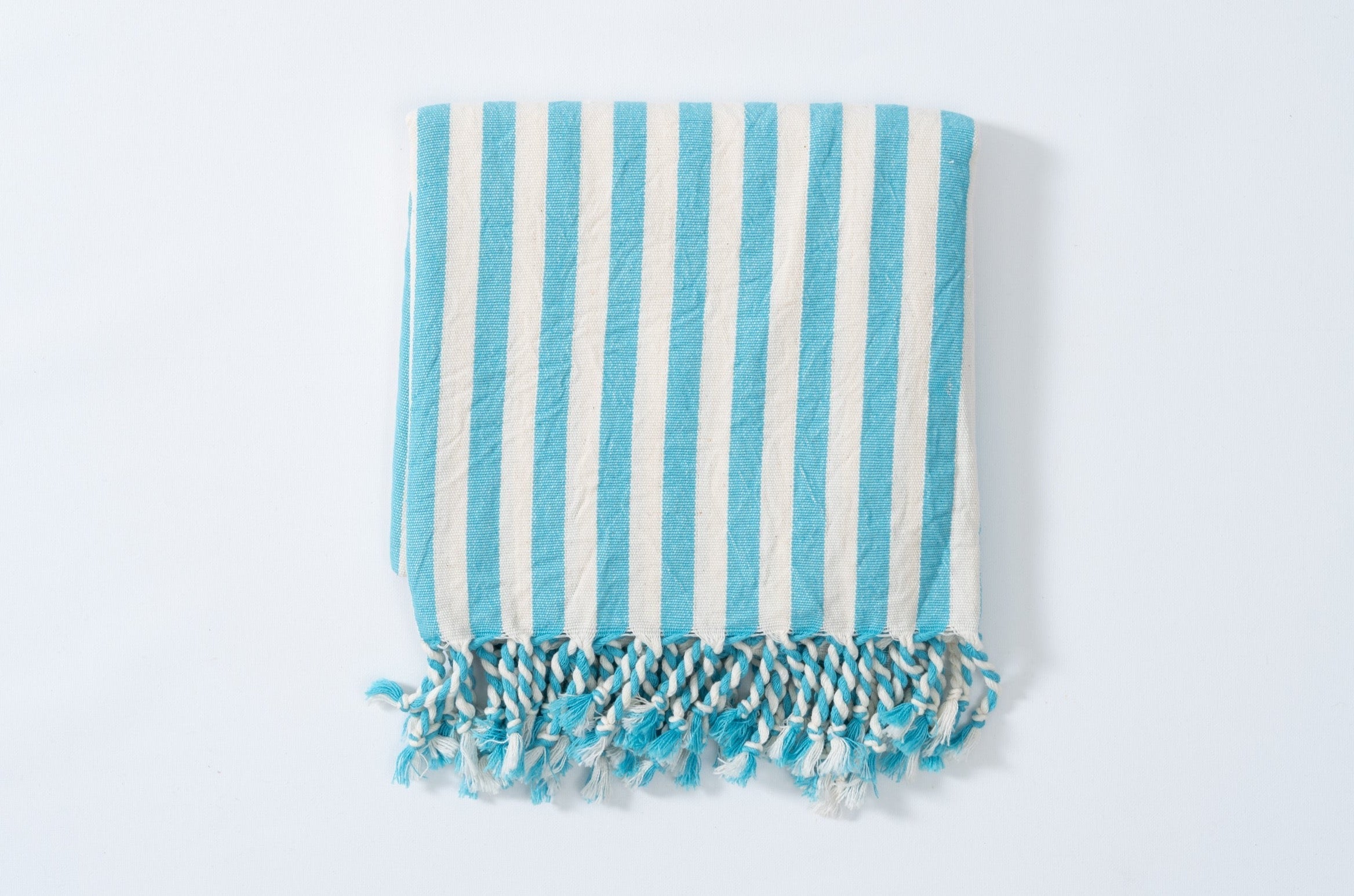 Girit Turquoise Cotton Linen Towel Eastern Woven