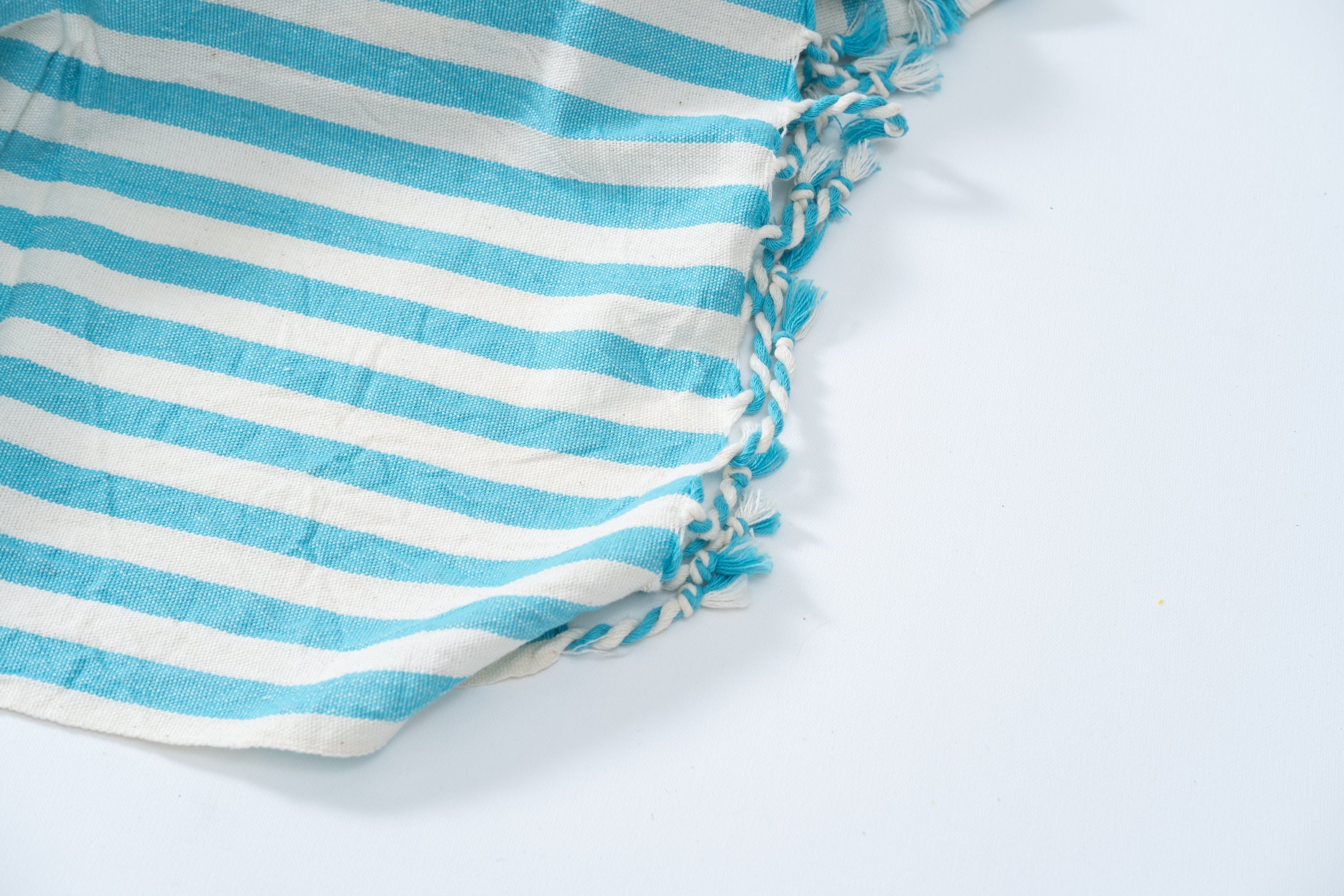 Girit Turquoise Cotton Linen Towel Eastern Woven