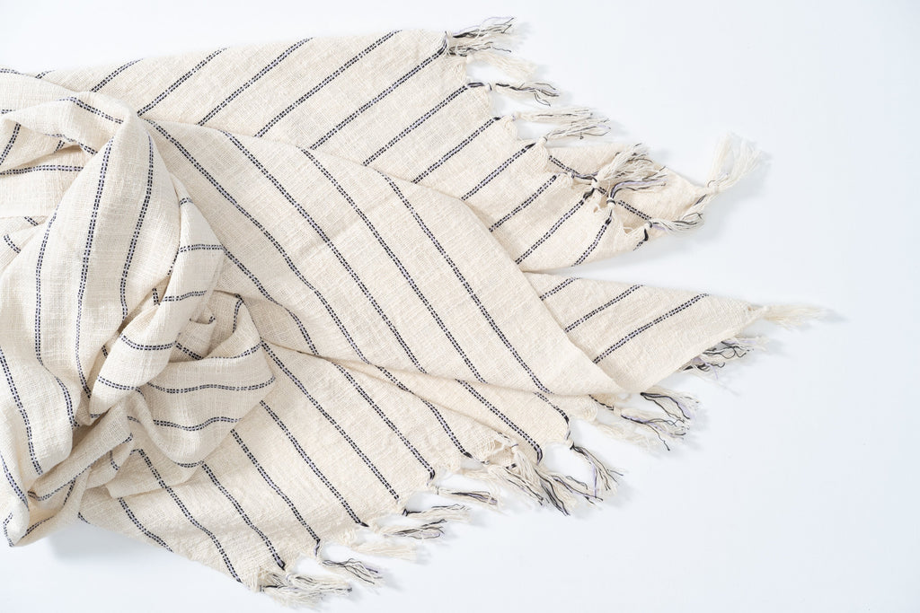 Firuze Cotton Linen Towel Eastern Woven