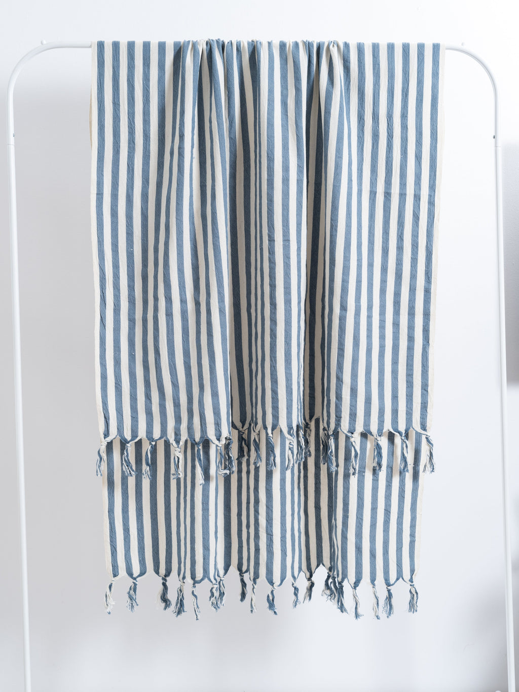 Girit Blue Cotton Linen Towel Eastern Woven